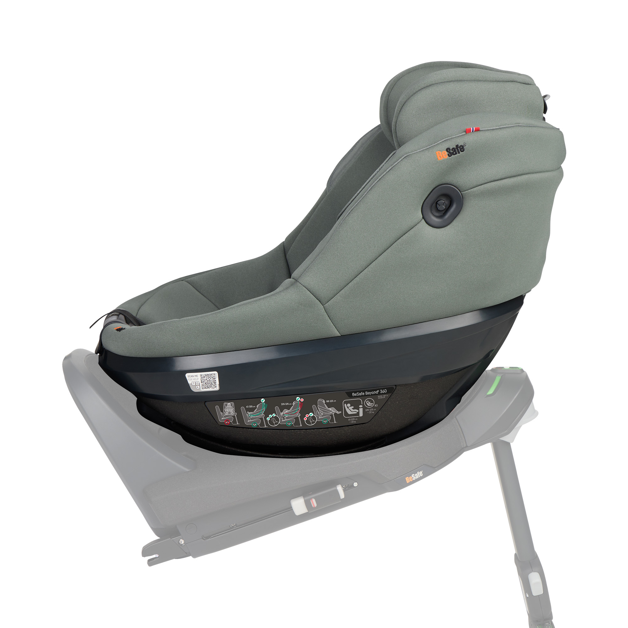 Reboarder 0-18 kg, Gruppe 0+/1, BeSafe, Grün – Produktansicht