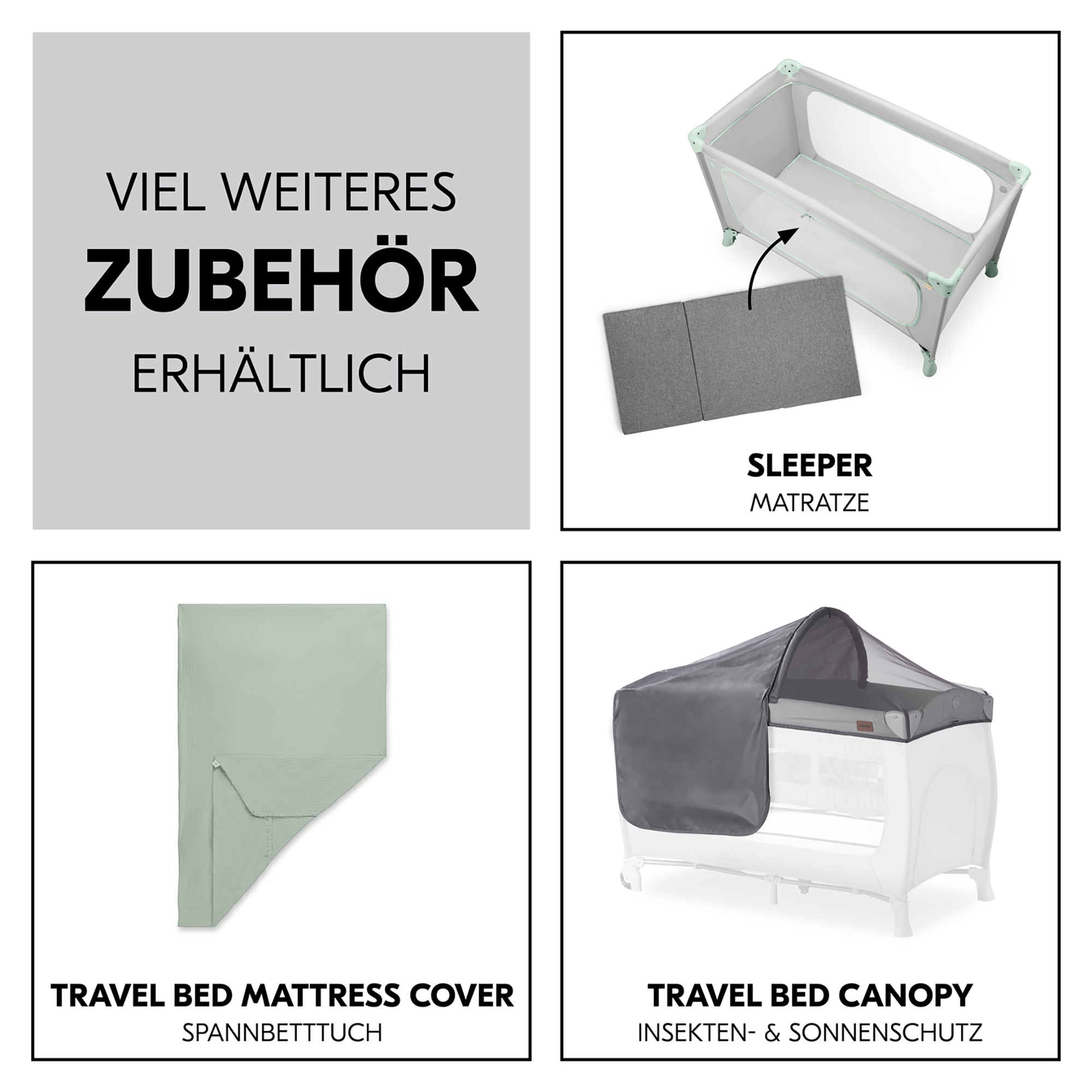 Reisebetten & Zubehör, hauck, Grün – Produktansicht