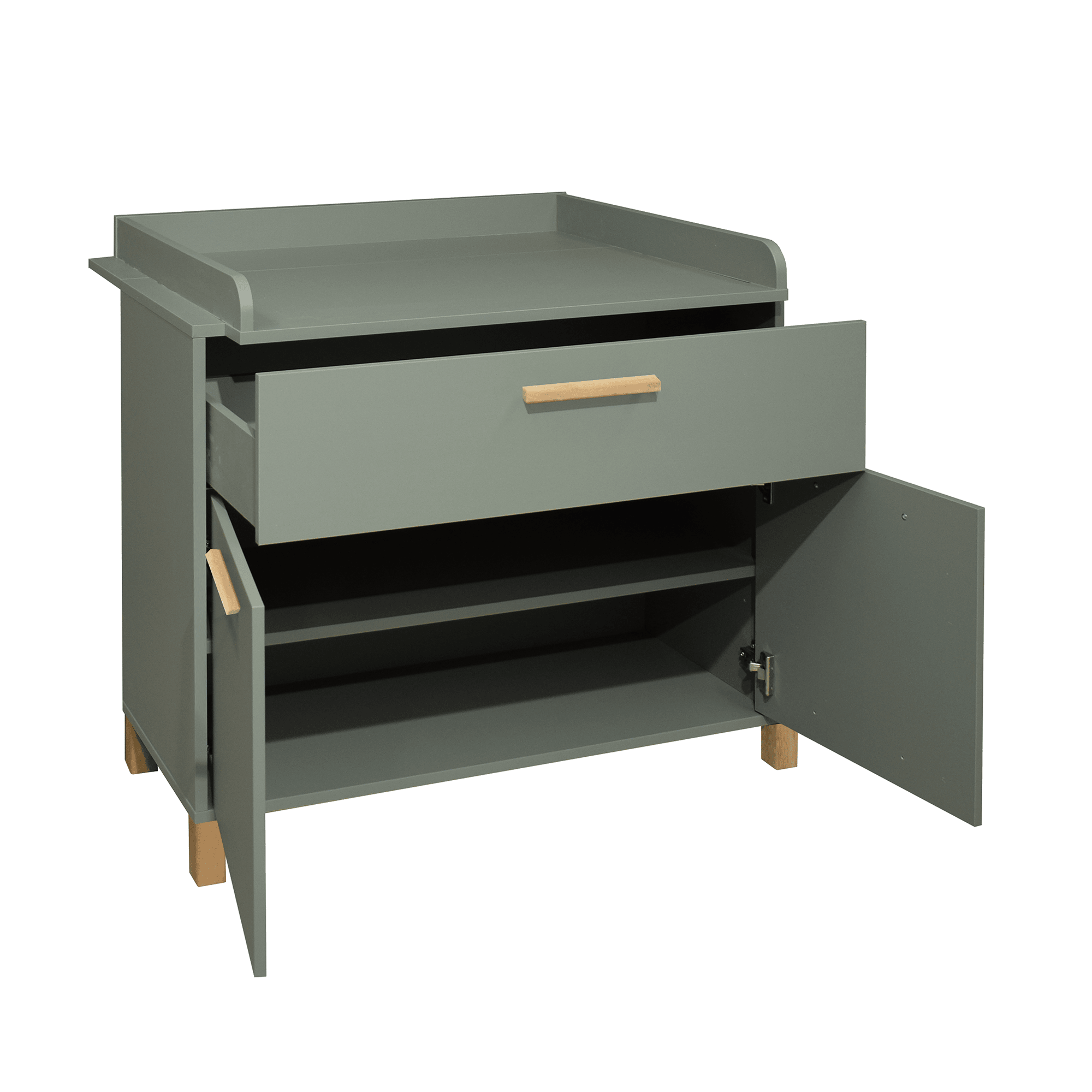 Wickelkommoden schmal, Mäusbacher, Grün – Produktansicht
