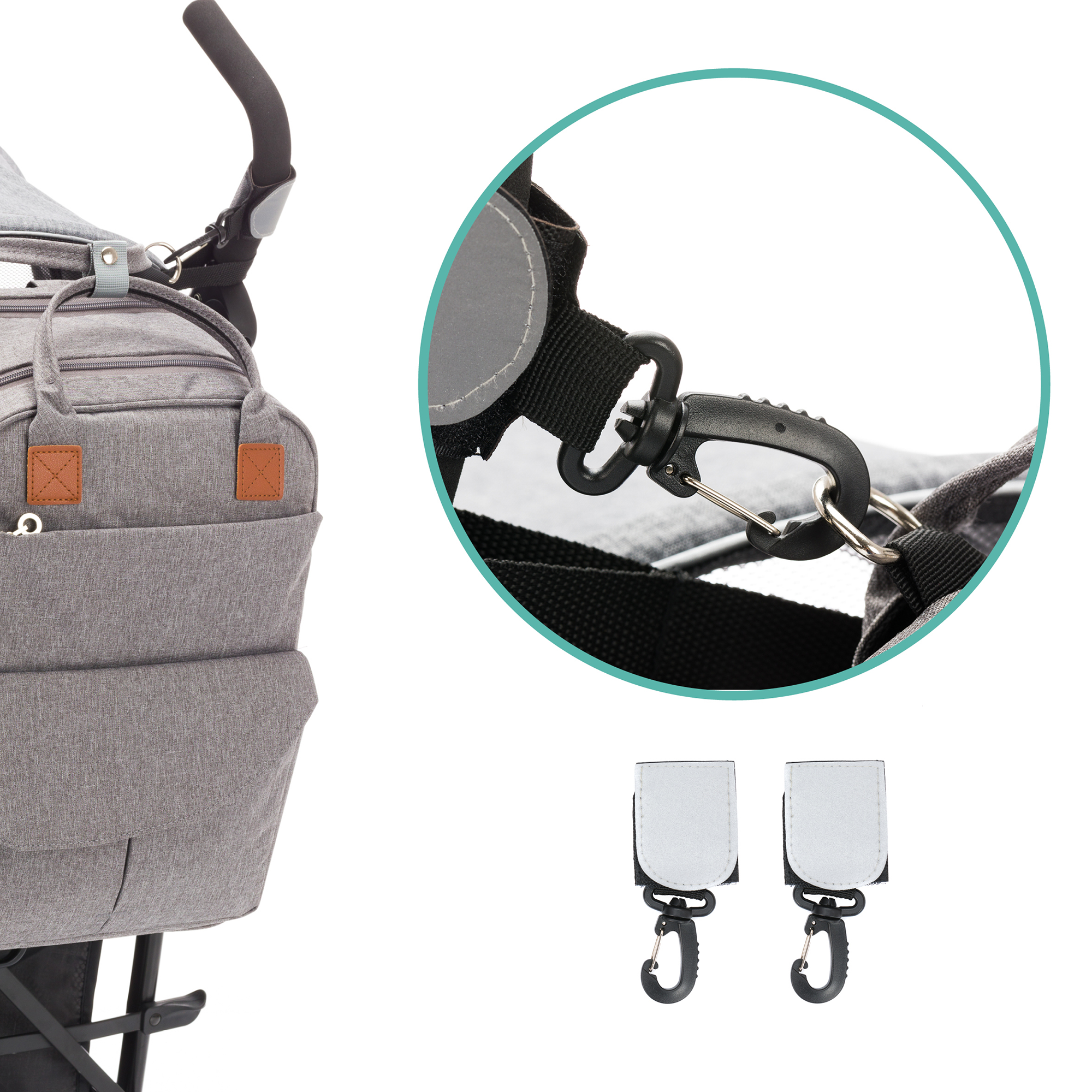 Wickelrucksäcke, LITTLE ONE, Grau – Produktansicht