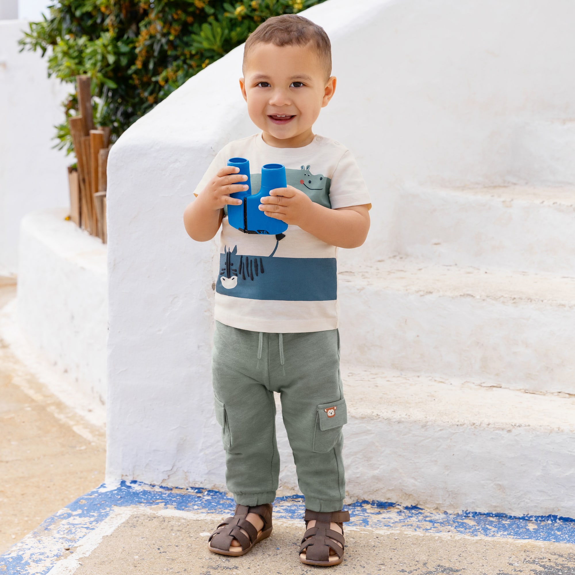 Jogginghosen, blue seven, Grün – Besonderheit: aus 100% Baumwolle