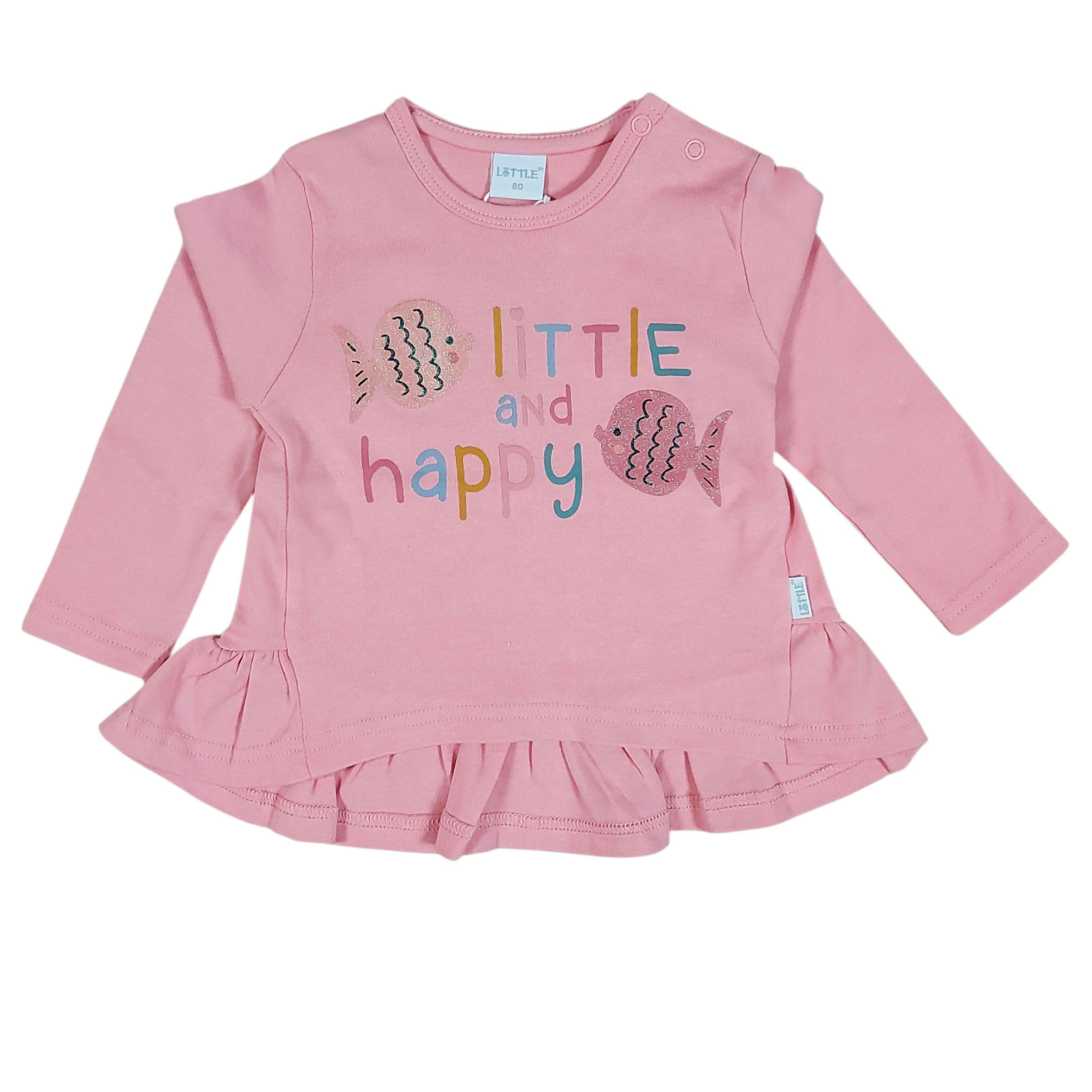 Langarmshirts, LITTLE, Pink – Besonderheit: aus 100% Baumwolle