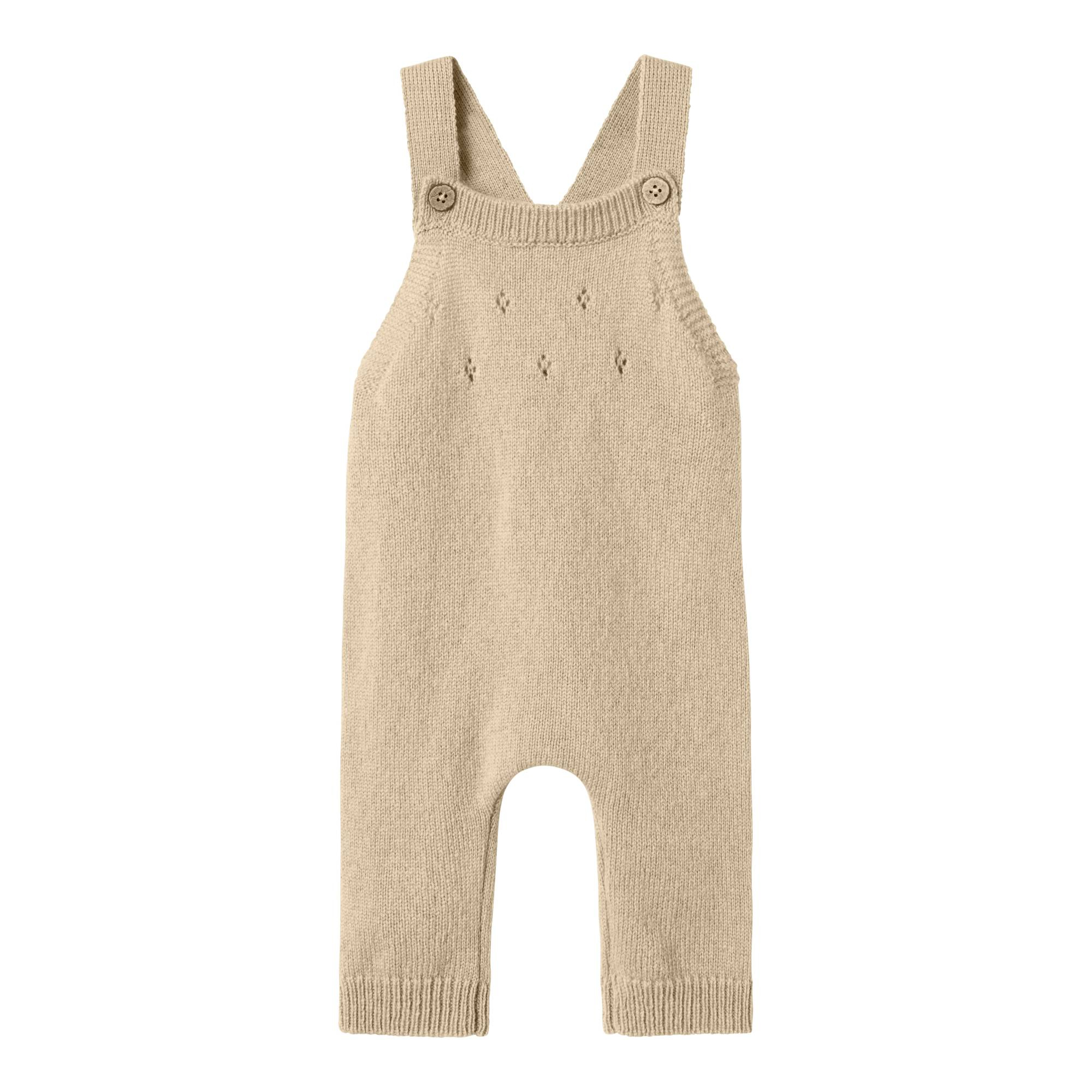 Latzhosen, Lil' Atelier, Beige – Besonderheit: aus 95% Wolle und 5% Kashmir