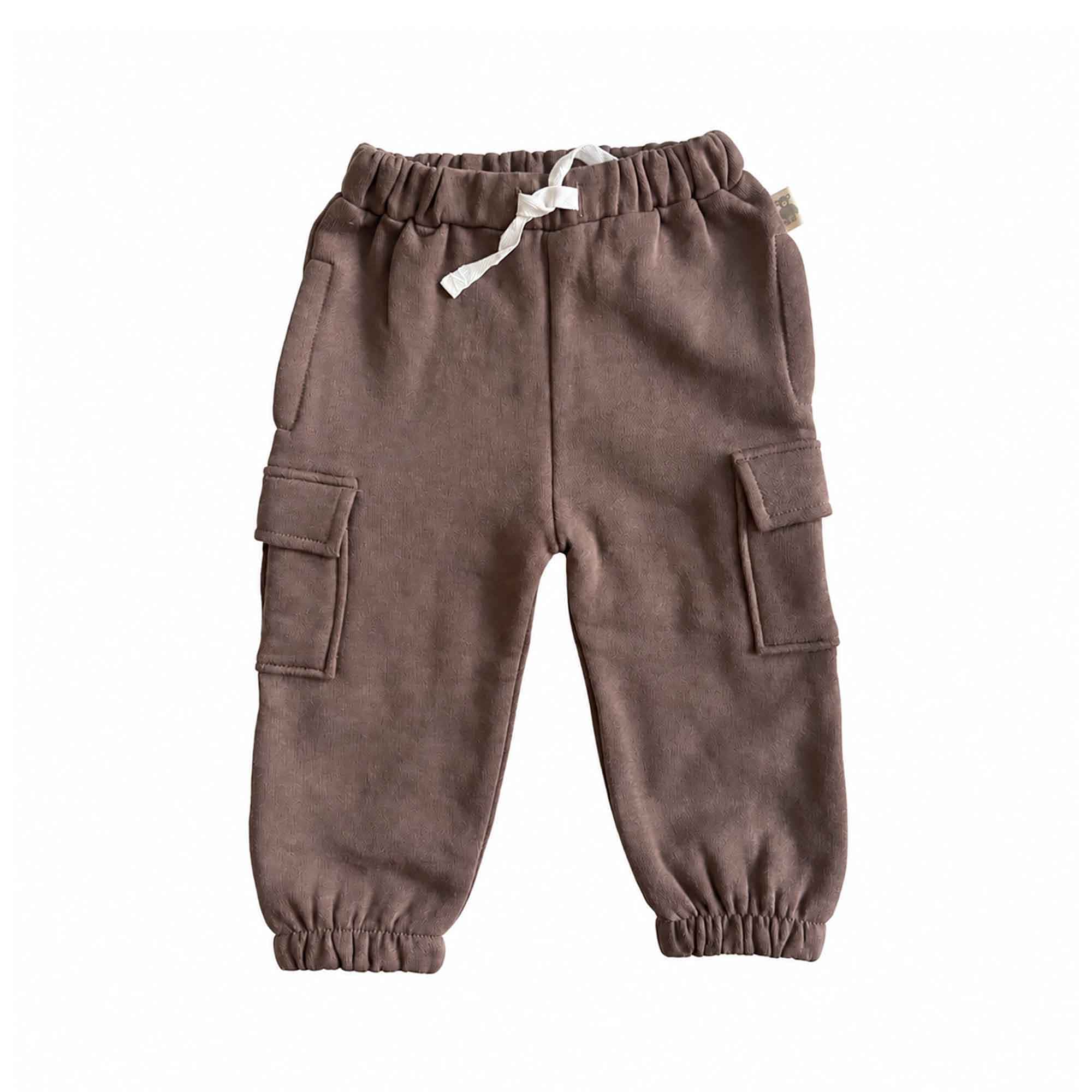 Lange Hosen, LITTLE, Braun – Besonderheit: aus 80% Baumwolle