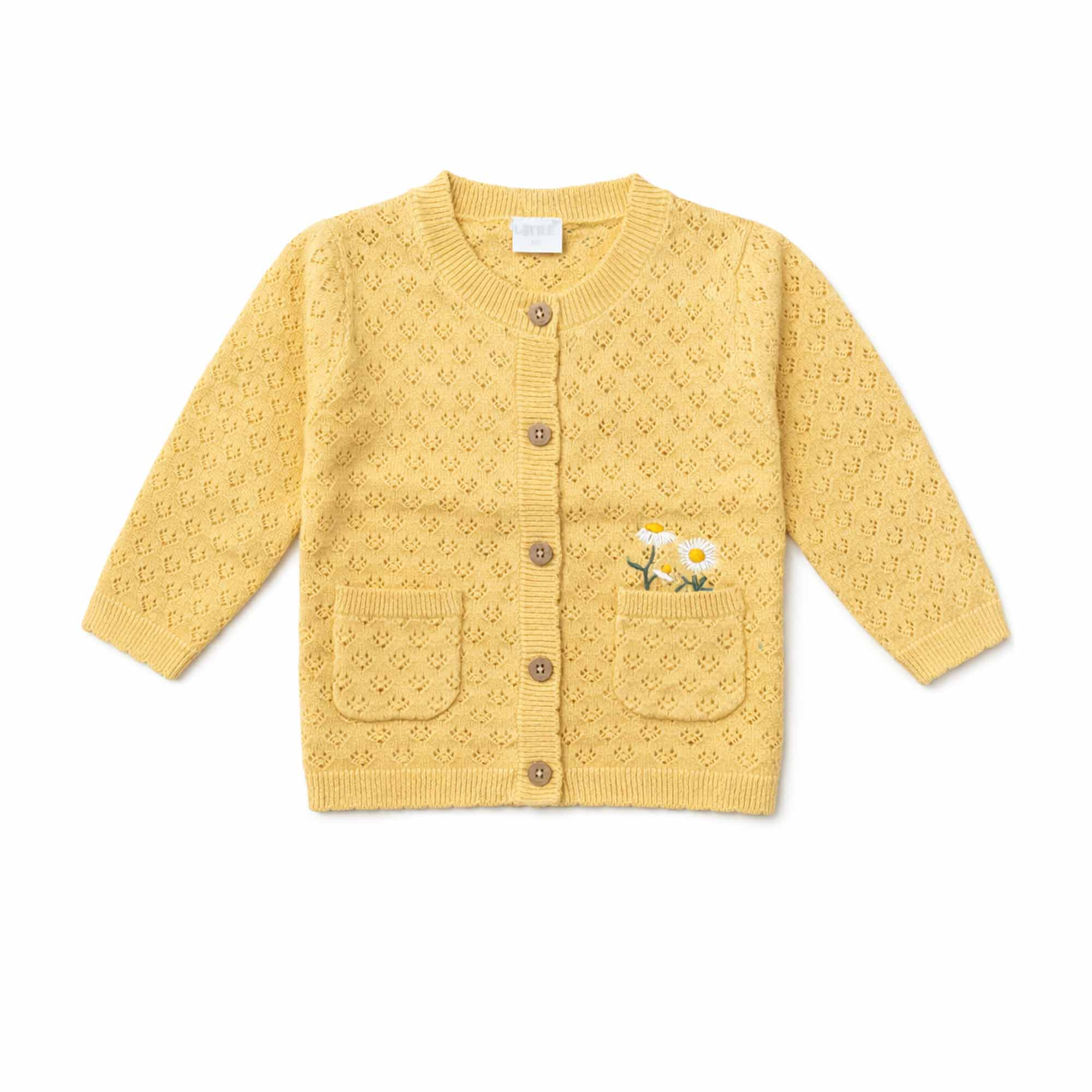 Sweat-, Fleece- & Strickjacken, LITTLE, Gelb – Besonderheit: aus 100% Baumwolle
