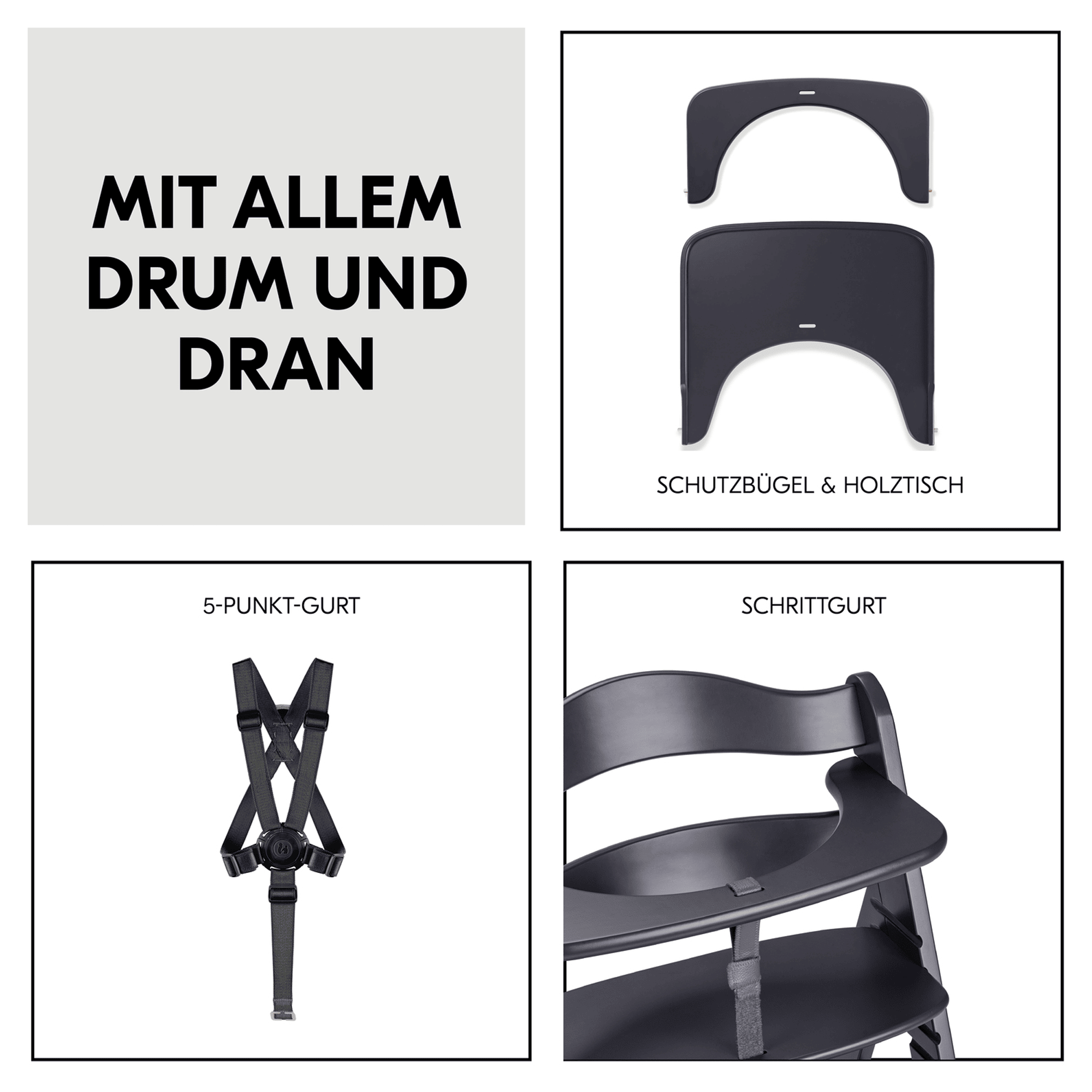 Treppenhochstühle, hauck, Grau – Produktansicht