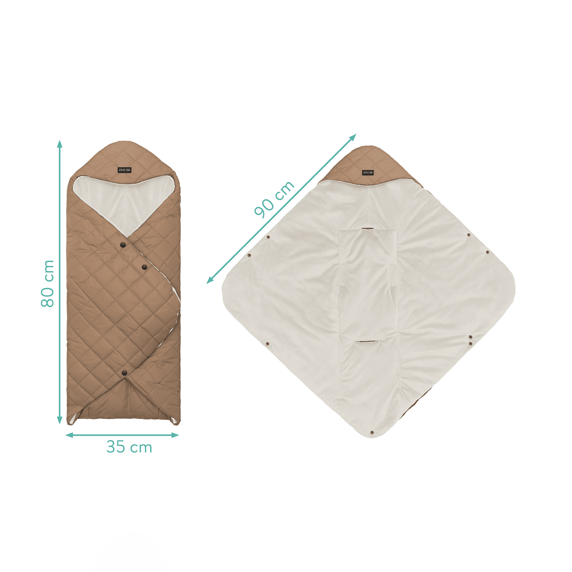 Einschlagdecken & Decken, LITTLE ONE, Braun – Produktansicht