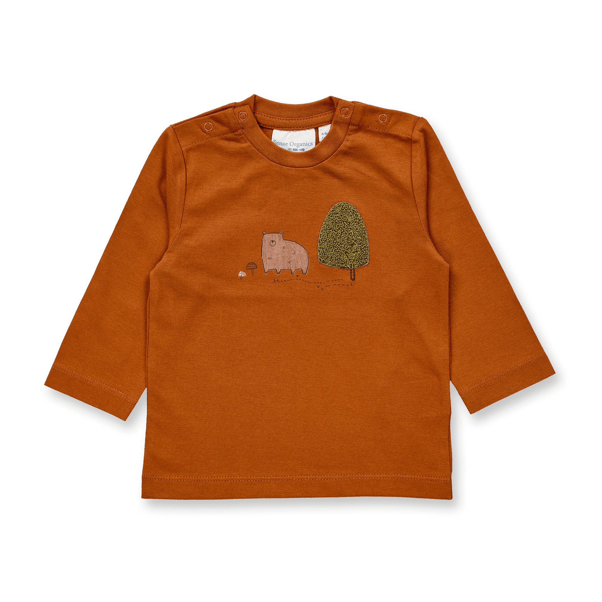 Langarmshirts, Sense Organics, Braun – Besonderheit: aus 100% Baumwolle