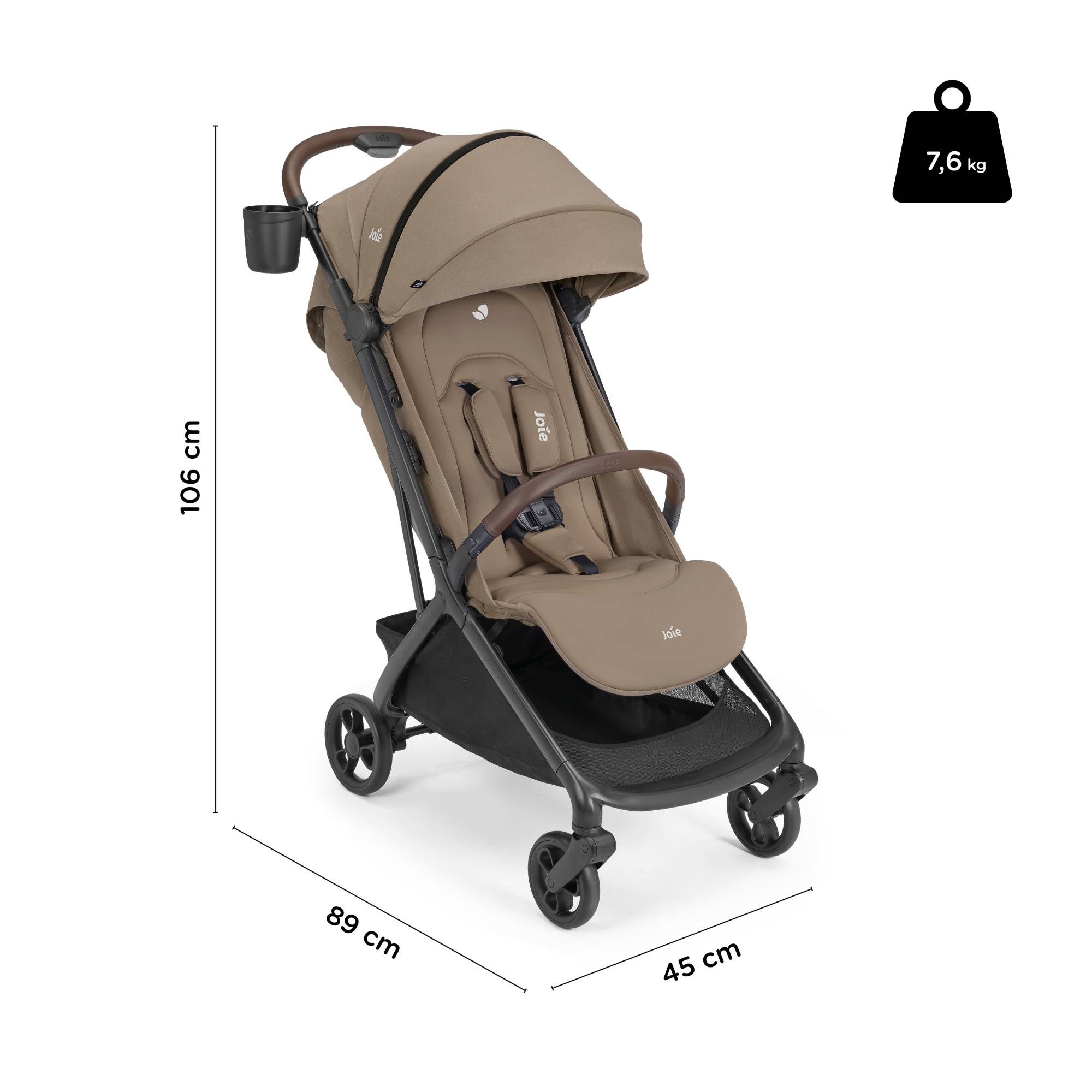 Reisebuggys, Joie, Beige – Produktansicht