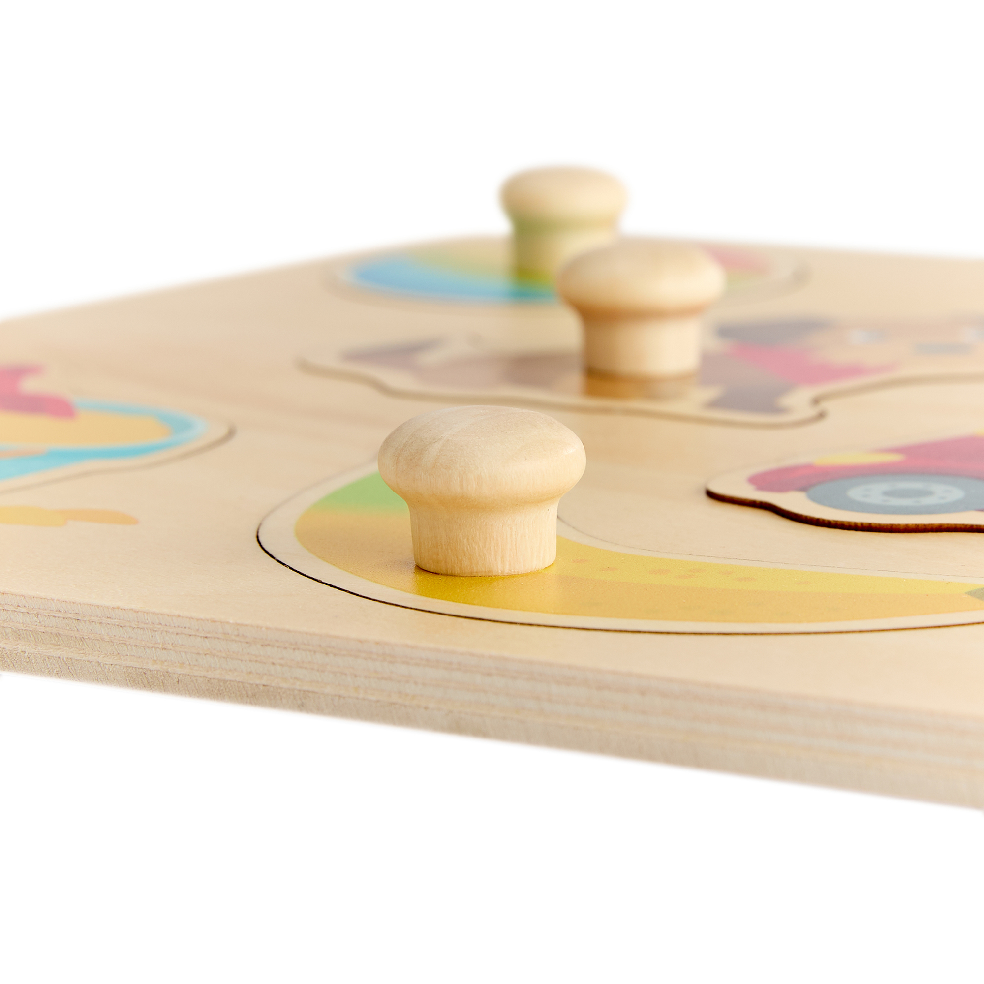 Holzpuzzle, HABA, Beige – Besonderheit: 8 Holzteile mit großen, griffigen Knöpfen