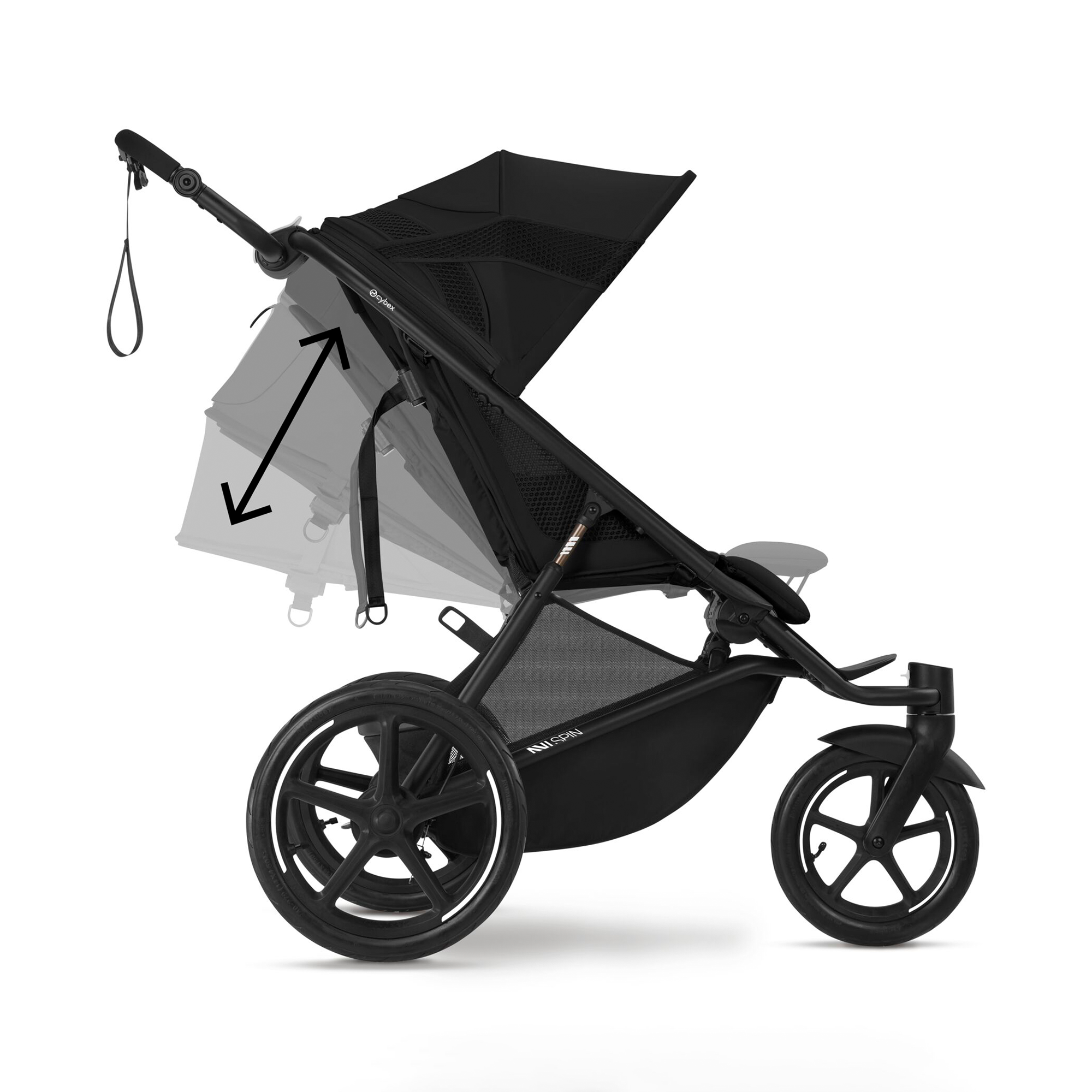 Kombi-Kinderwagen, cybex, Schwarz – Produktansicht