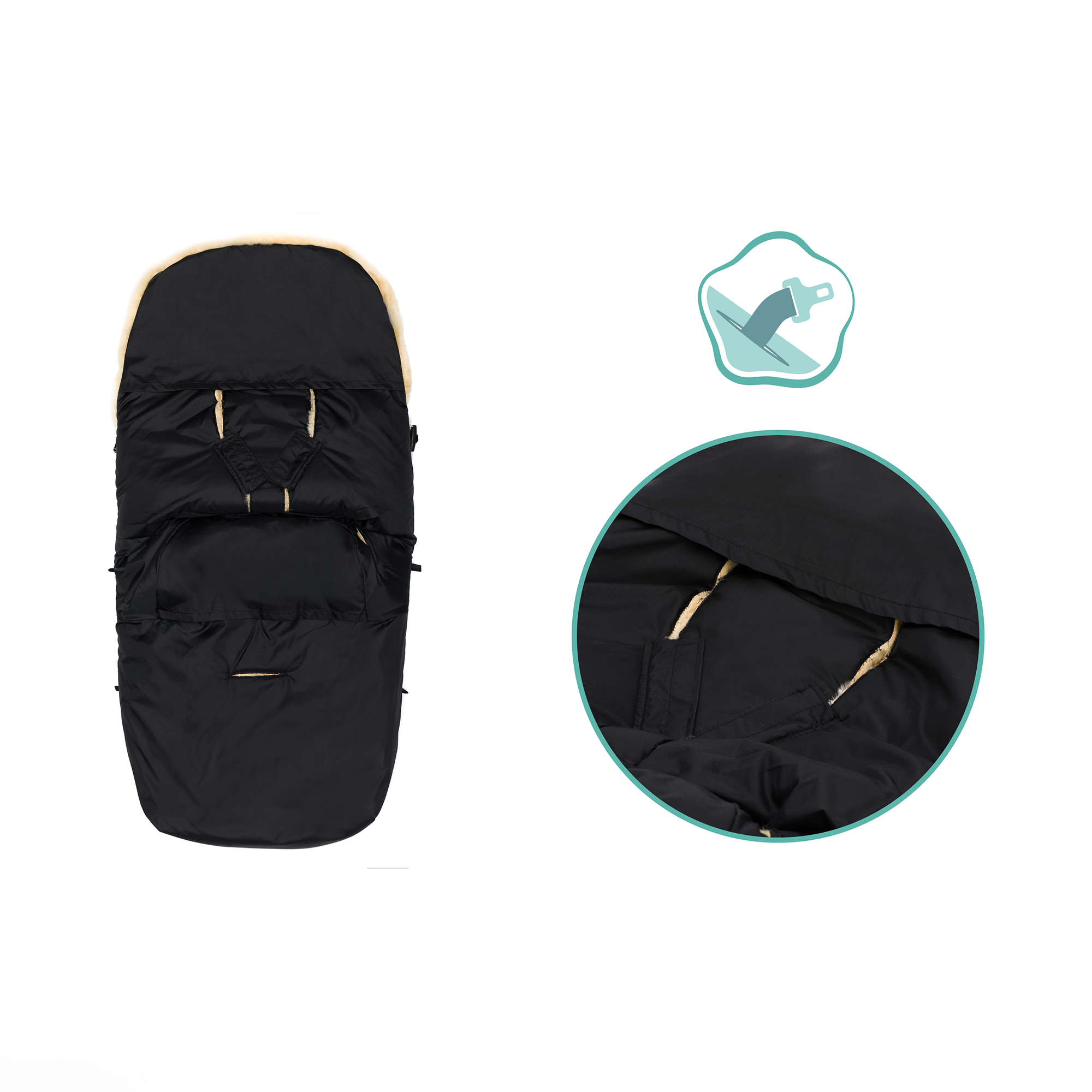 Fußsäcke & Decken, LITTLE ONE, Schwarz – Produktansicht