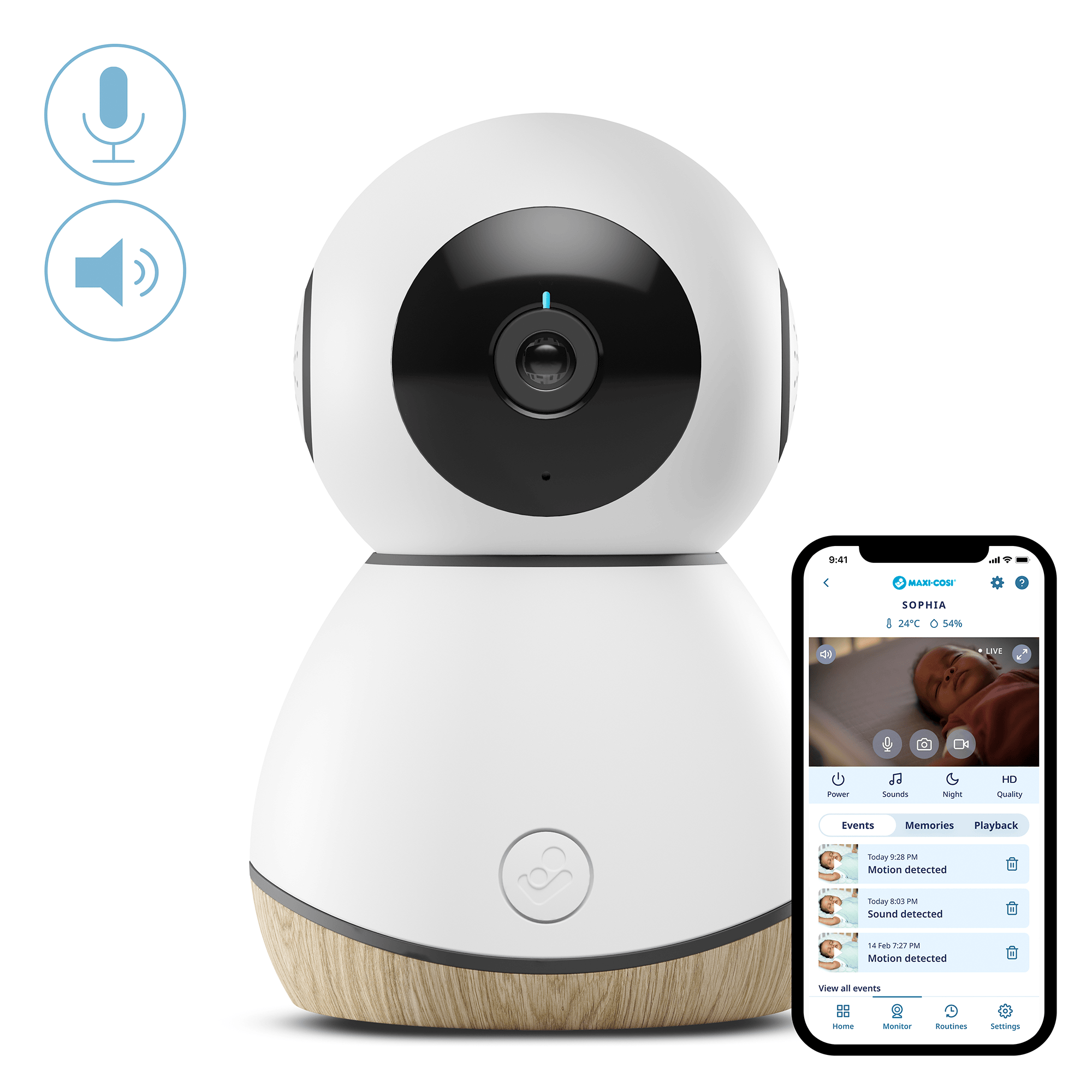 Video Babyphone, MAXI-COSI, Weiß – Produktansicht
