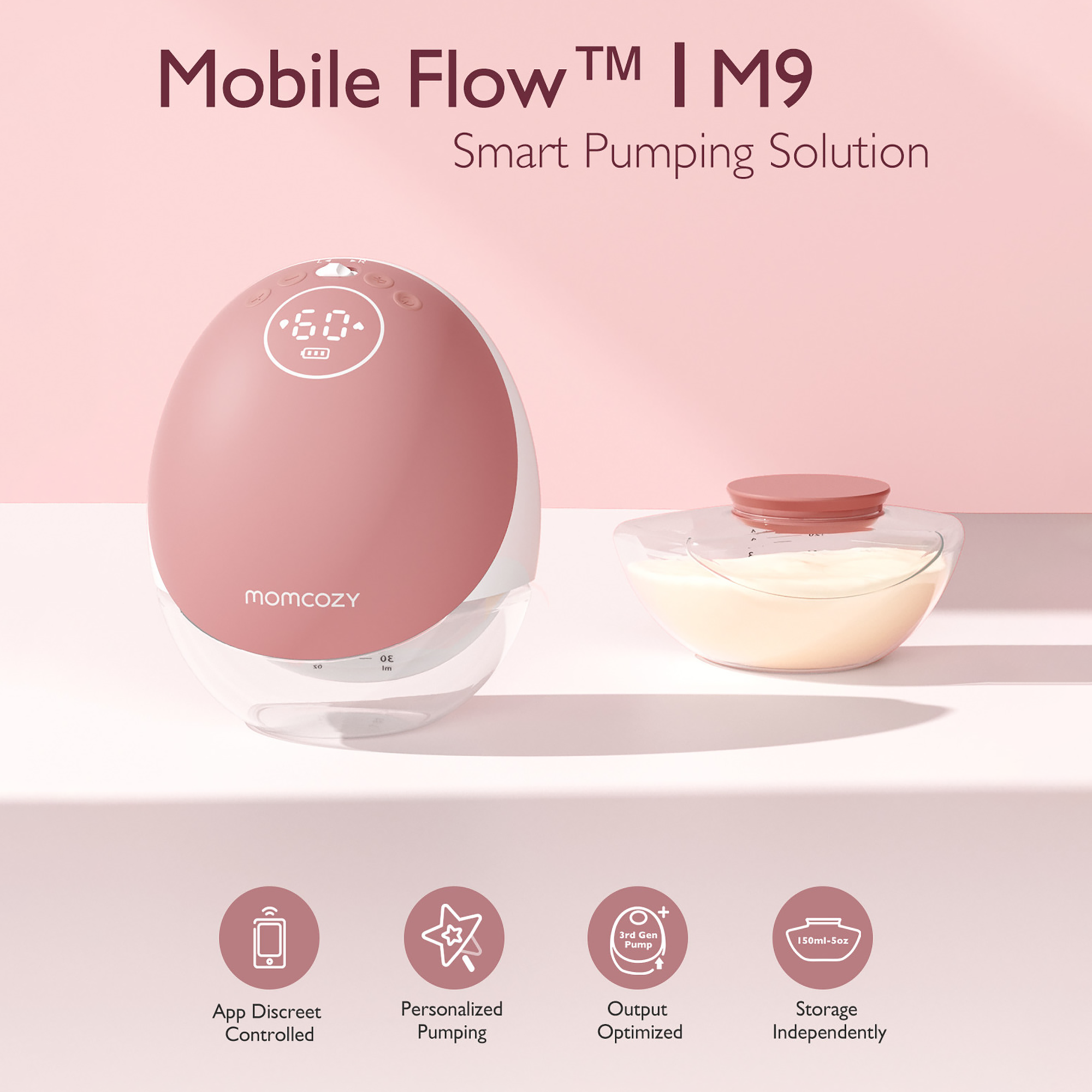 Milchpumpen, momcozy, Pink – Produktansicht
