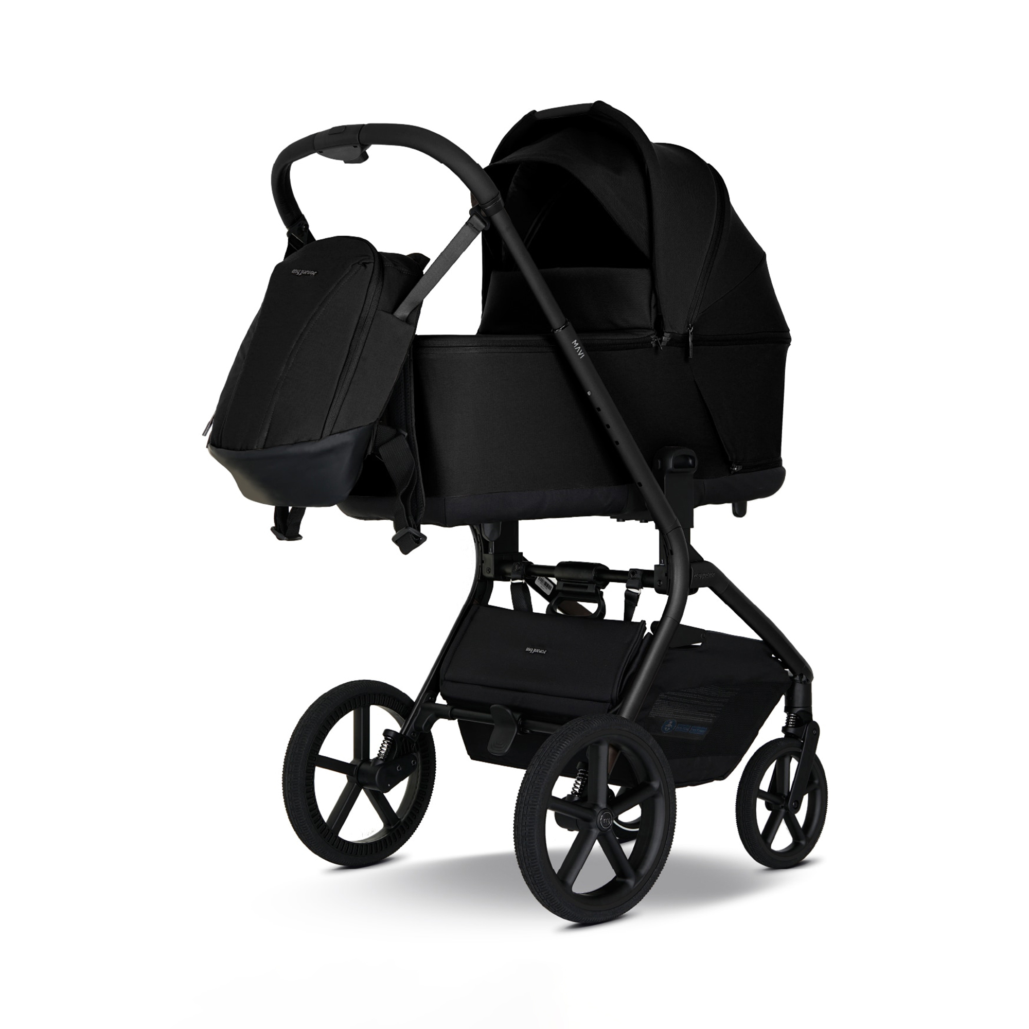 Kombi-Kinderwagen, My junior, Schwarz – Produktansicht