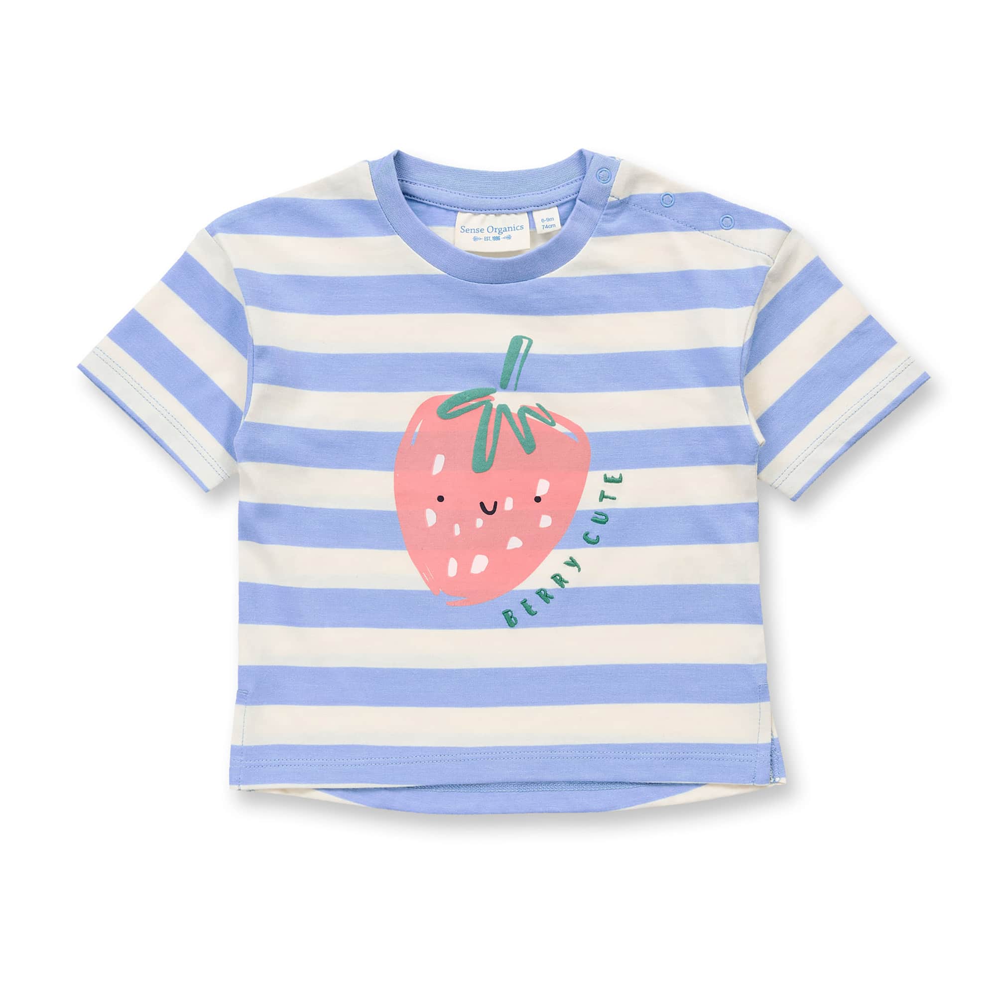 Kurzarmshirts, Sense Organics, Blau – Besonderheit: aus 100% Baumwolle