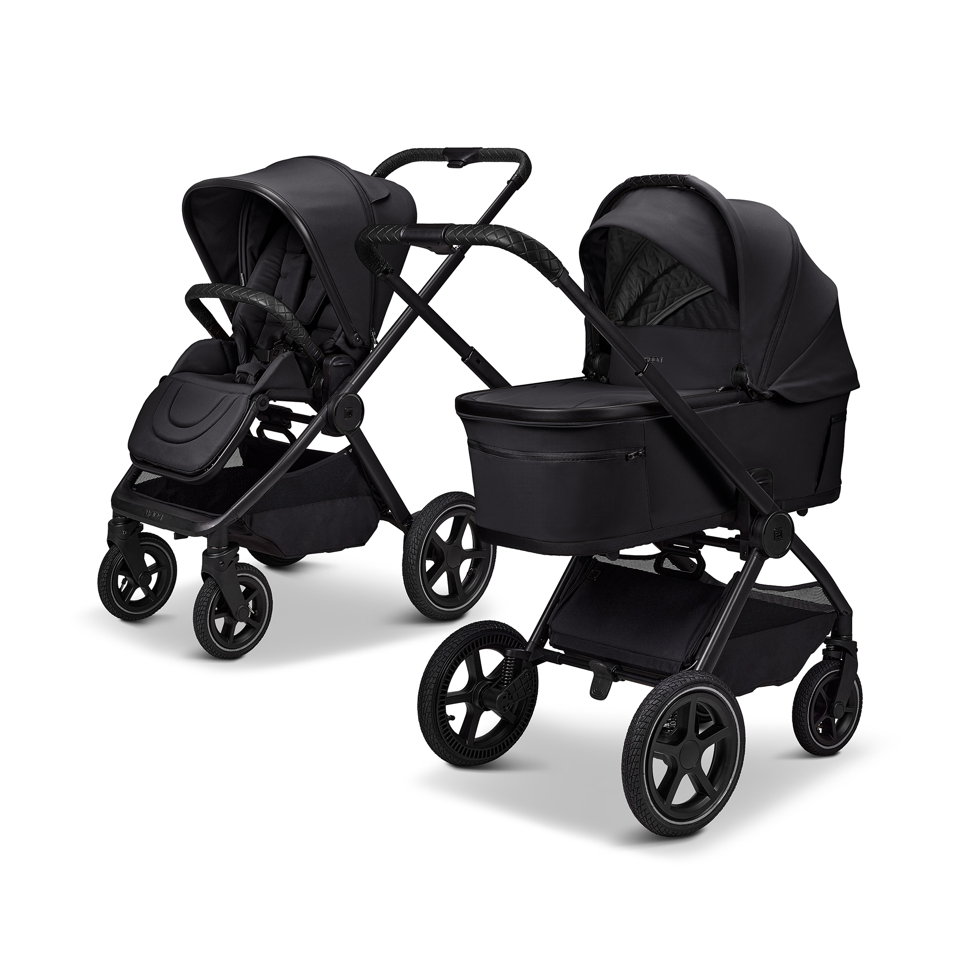 Kombi-Kinderwagen, MOON, Schwarz – Produktansicht