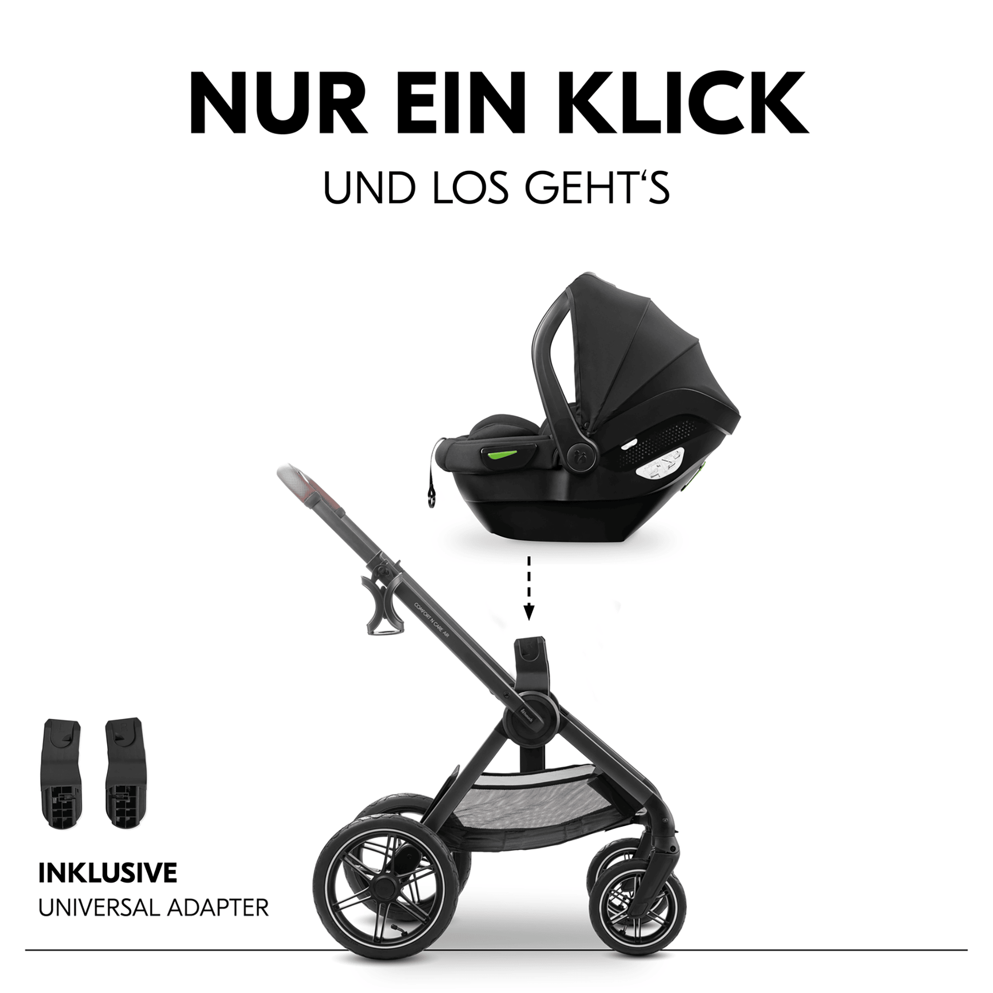 Kombi-Kinderwagen, hauck, Grau – Produktansicht