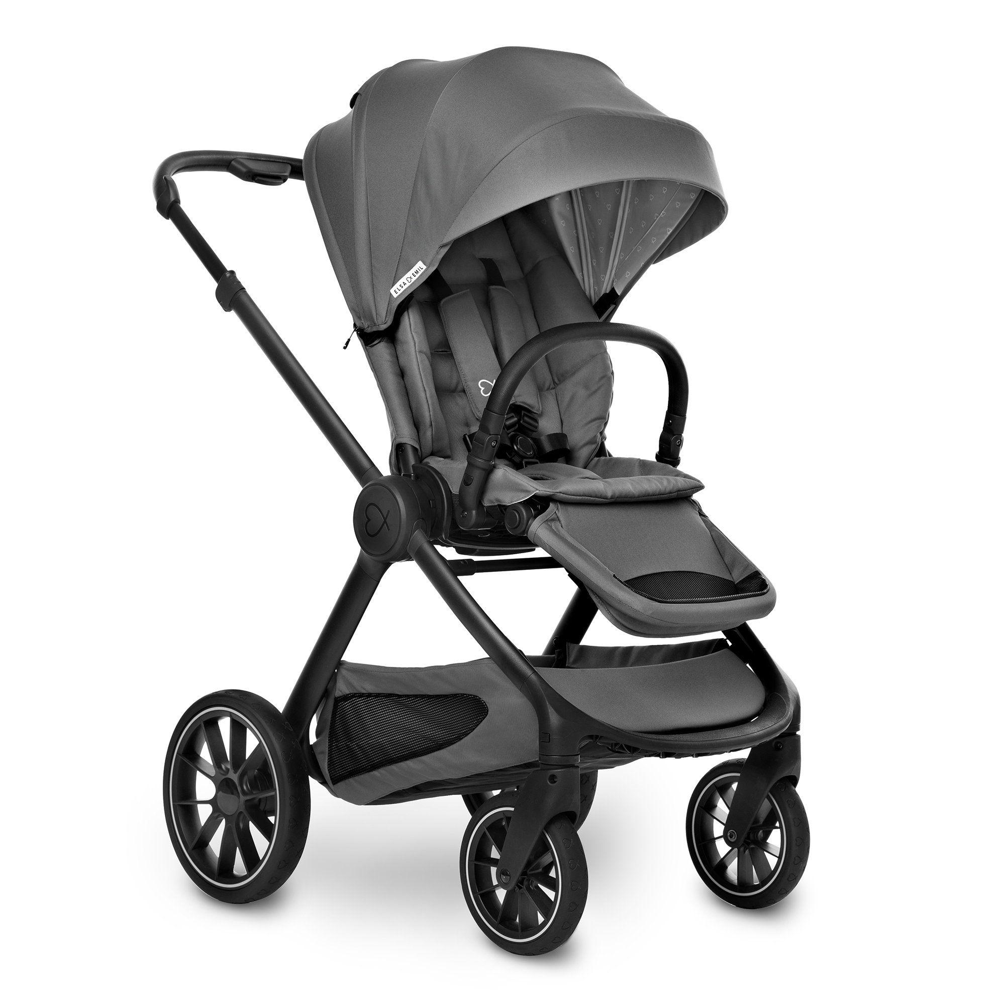 Kombi-Kinderwagen, ELSA & EMIL, Grau – Produktansicht