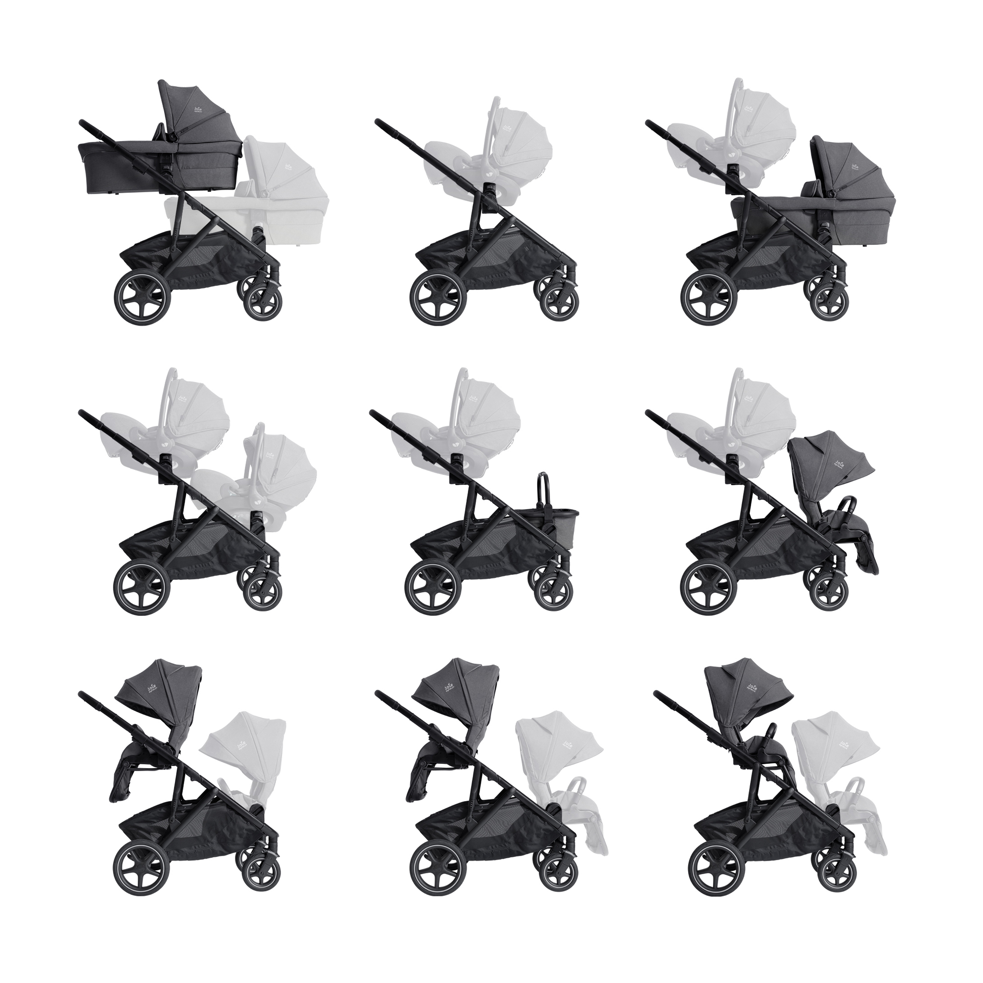 Kombi-Kinderwagen, Joie signature, Braun – Produktansicht