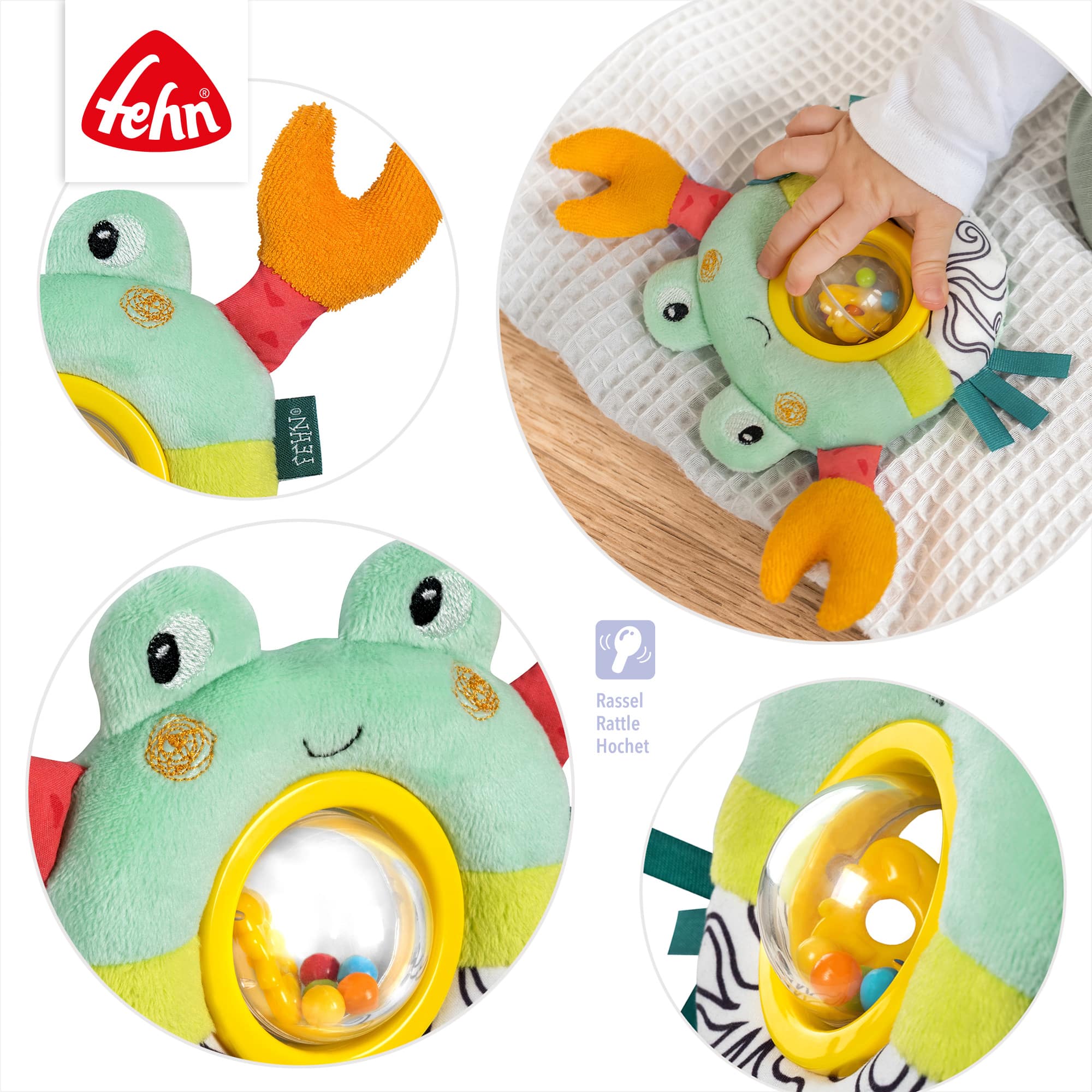 Rasseln & Greiflinge, fehn, Mehrfarbig – Produktansicht