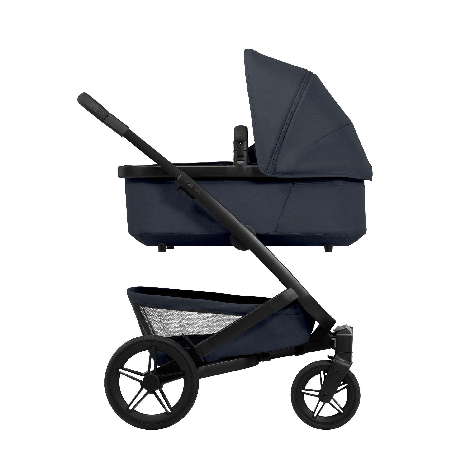 Kombi-Kinderwagen, JOOLZ, Blau – Besonderheit: geeignet für jedes Gelände dank 2 stufiger Federung & großer Reifen