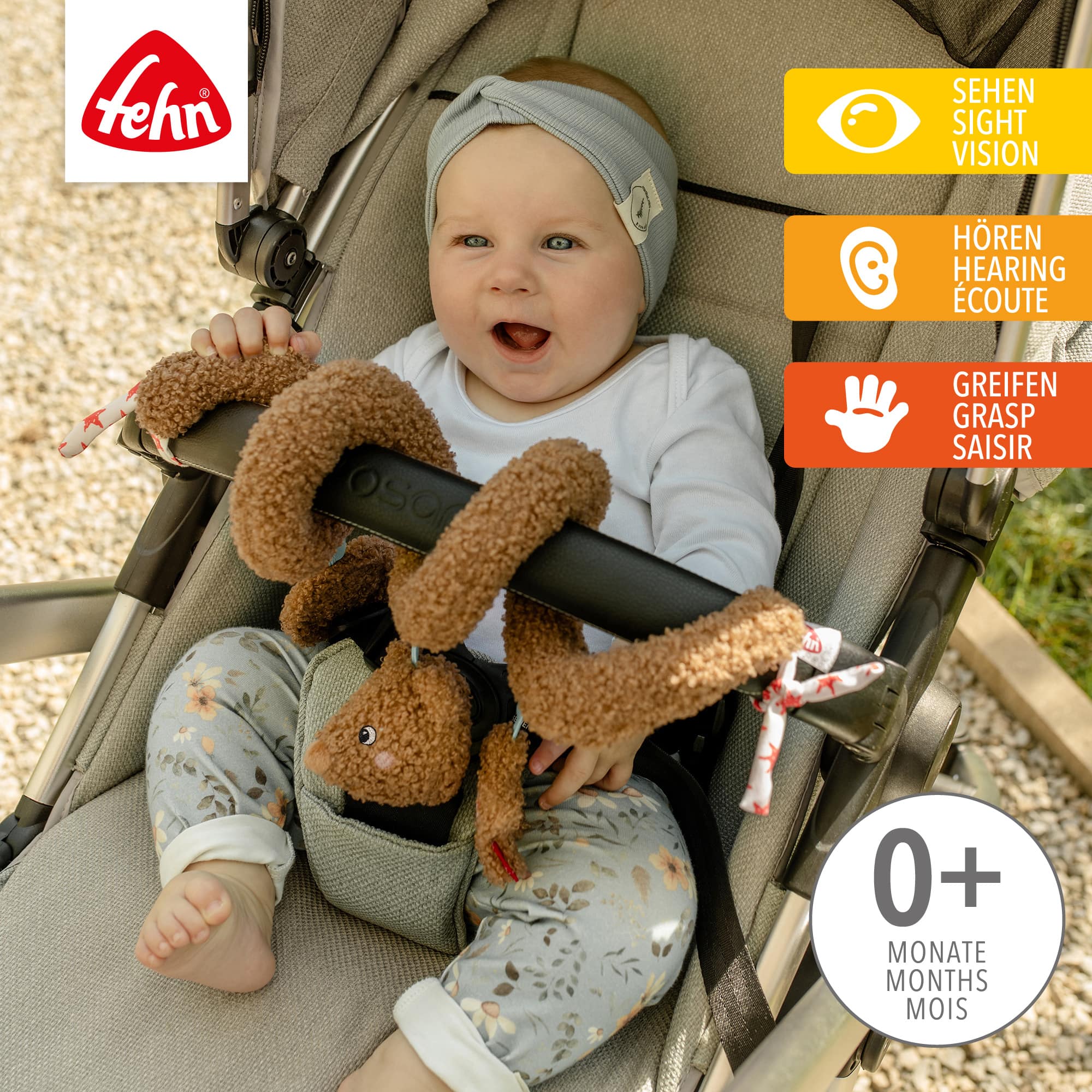 Kinderwagen Spielzeug, fehn, Braun – Produktansicht