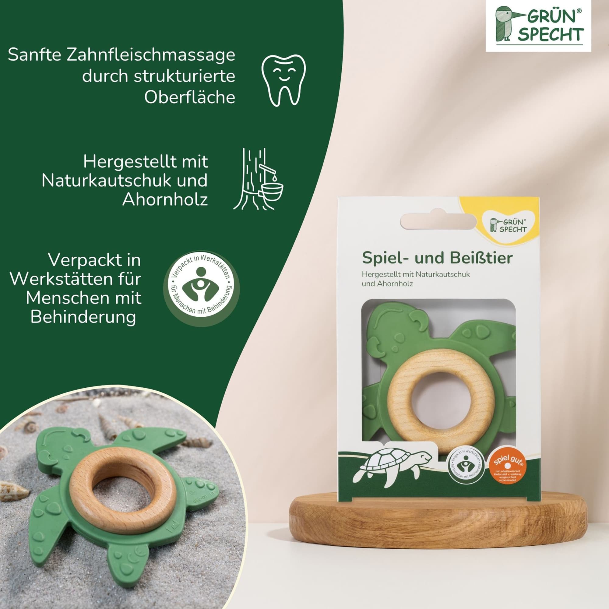 Beißringe, GRÜNSPECHT, Grün – Produktansicht