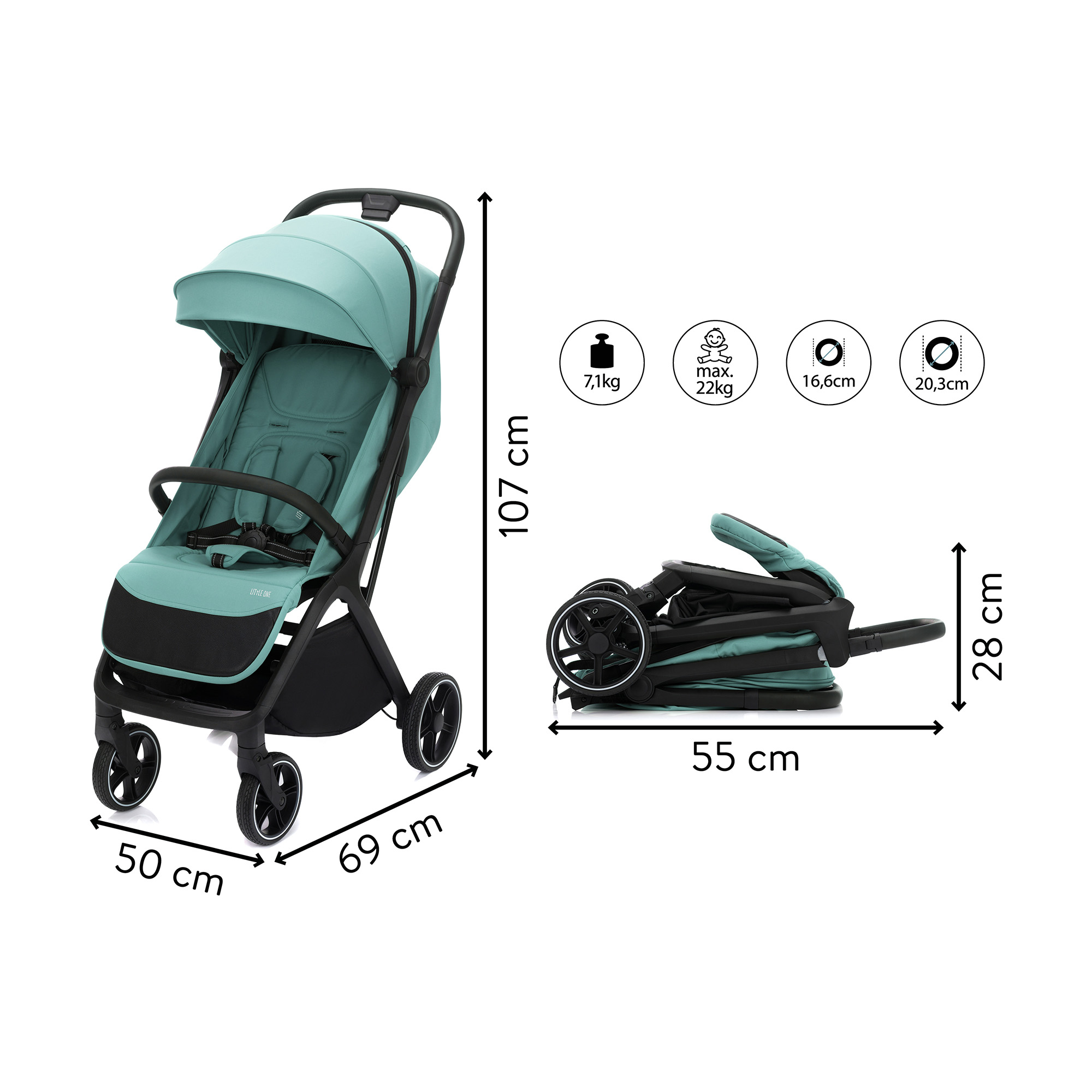 Buggys, LITTLE ONE, Blau – Produktansicht