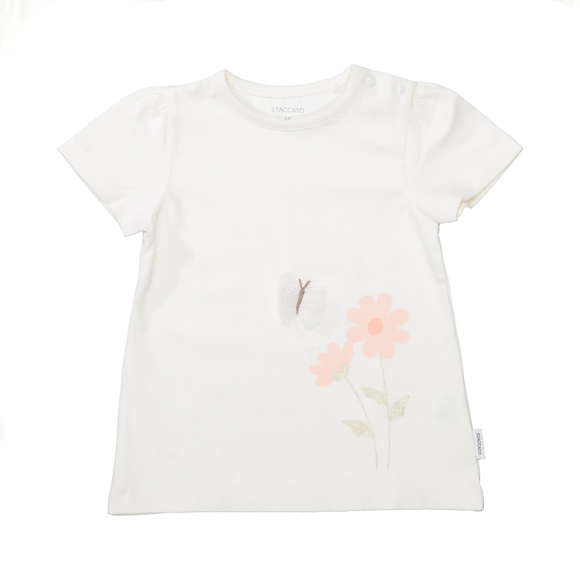 Kurzarmshirts, STACCATO, Weiß – Besonderheit: 95% Baumwolle