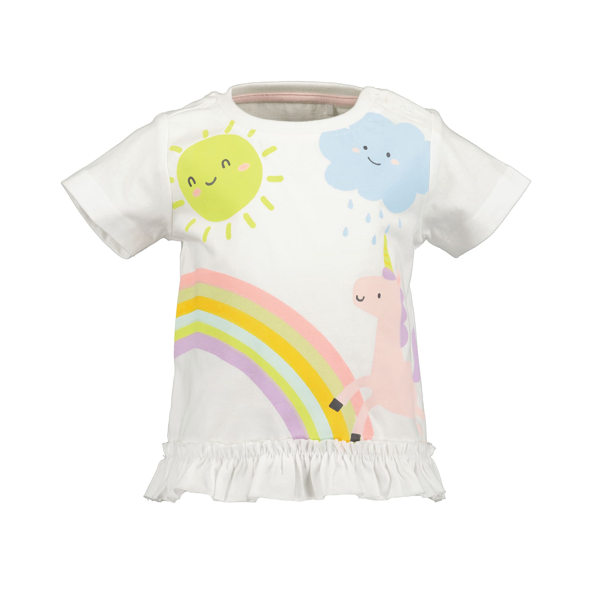 Kurzarmshirts, blue seven, Weiß – Produktansicht