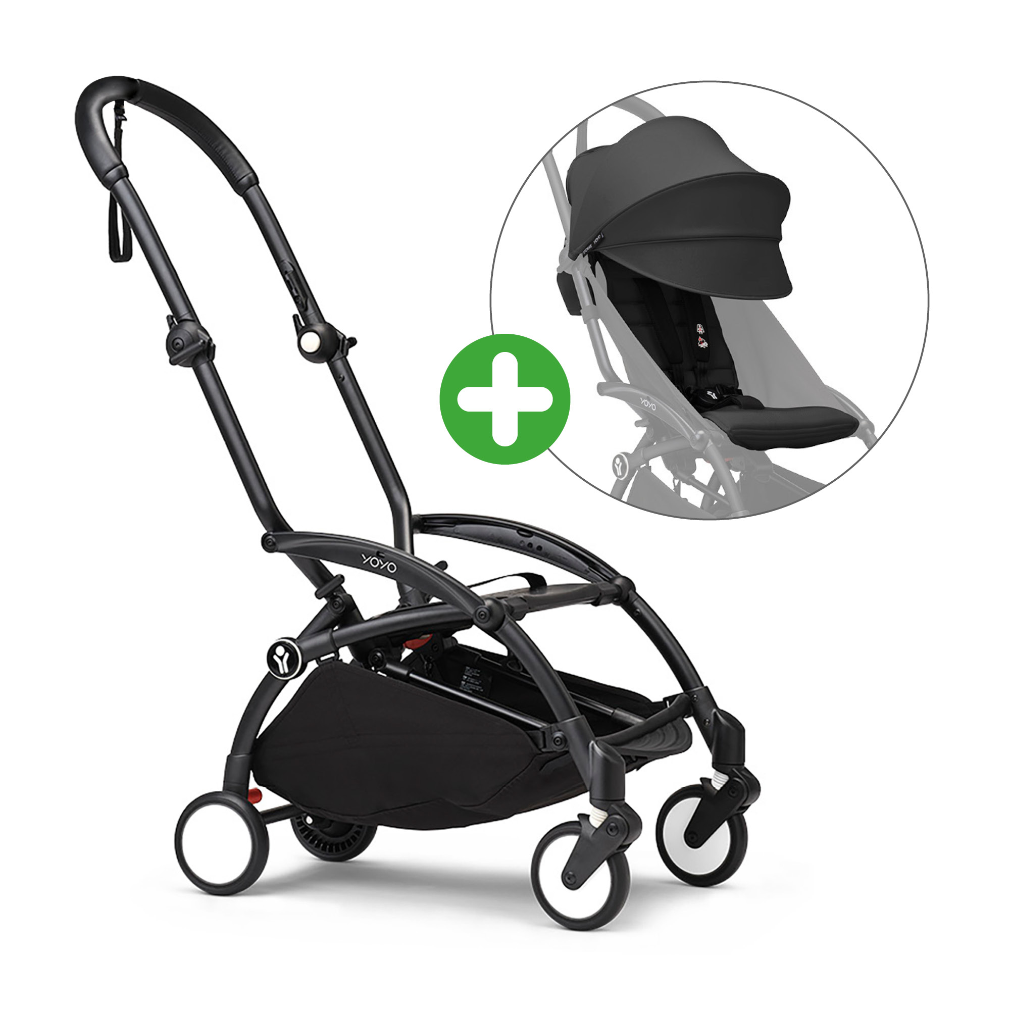 Buggys, STOKKE, Schwarz – Besonderheit: Set bestehend aus Gestell und Textilset