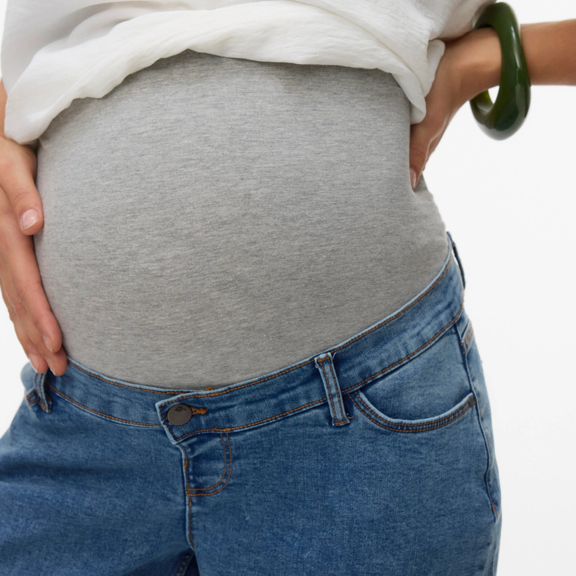 Umstandshosen, Mamalicious, Blau – Besonderheit: unterstützendes Bauchband
