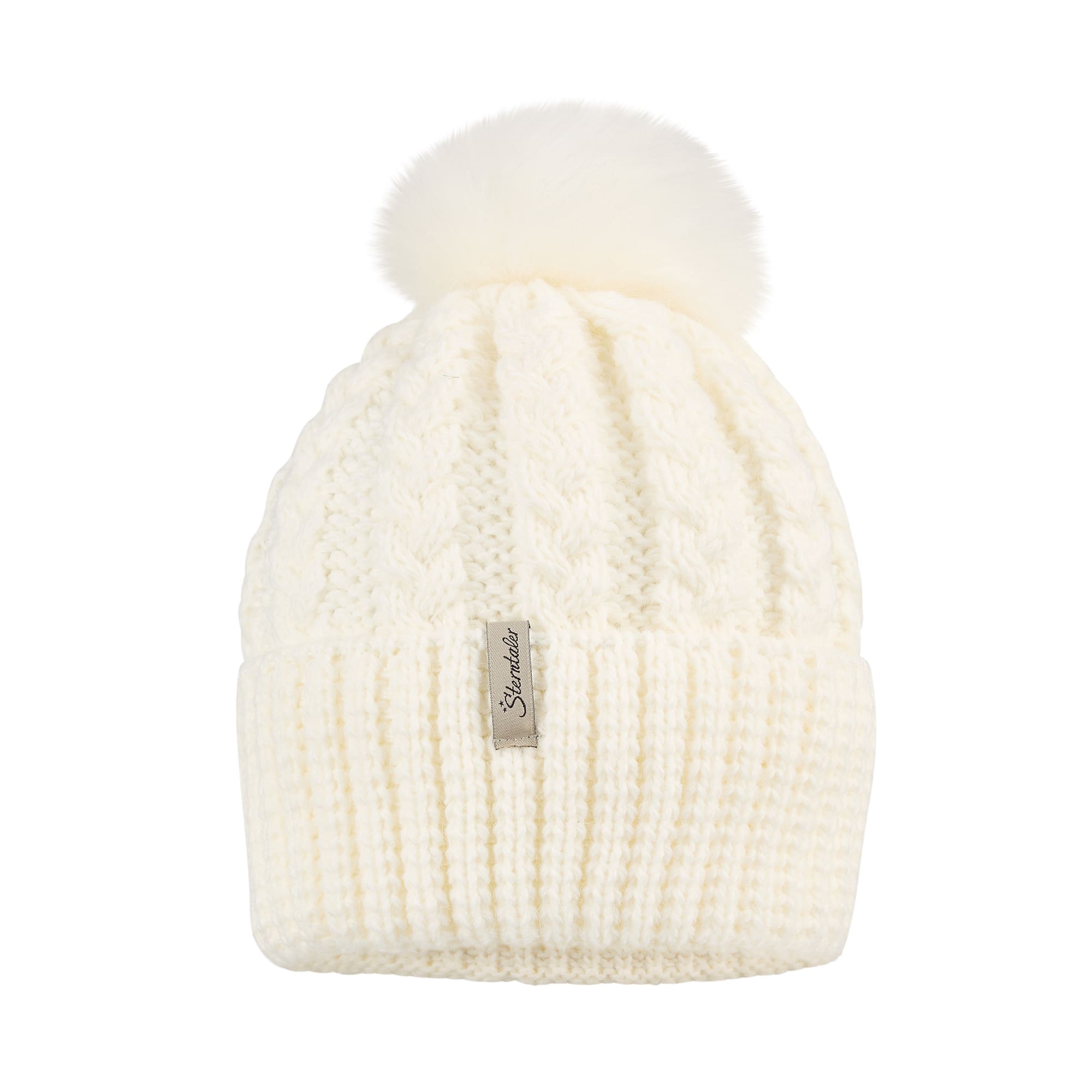Strickmützen, Sterntaler, Beige – Besonderheit: hübsches Zopfmuster