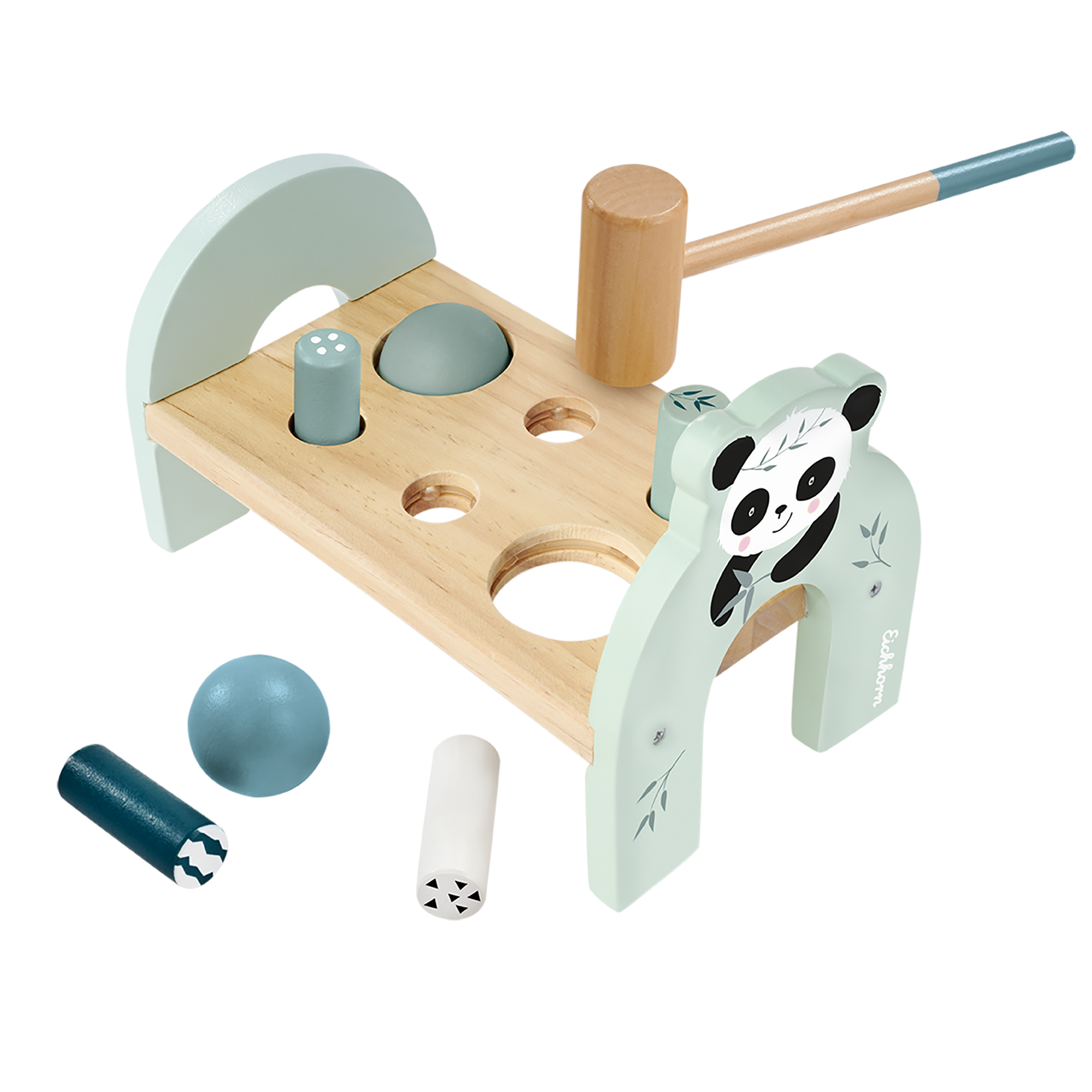 Holzspielzeug, Eichhorn, Grün – Produktansicht