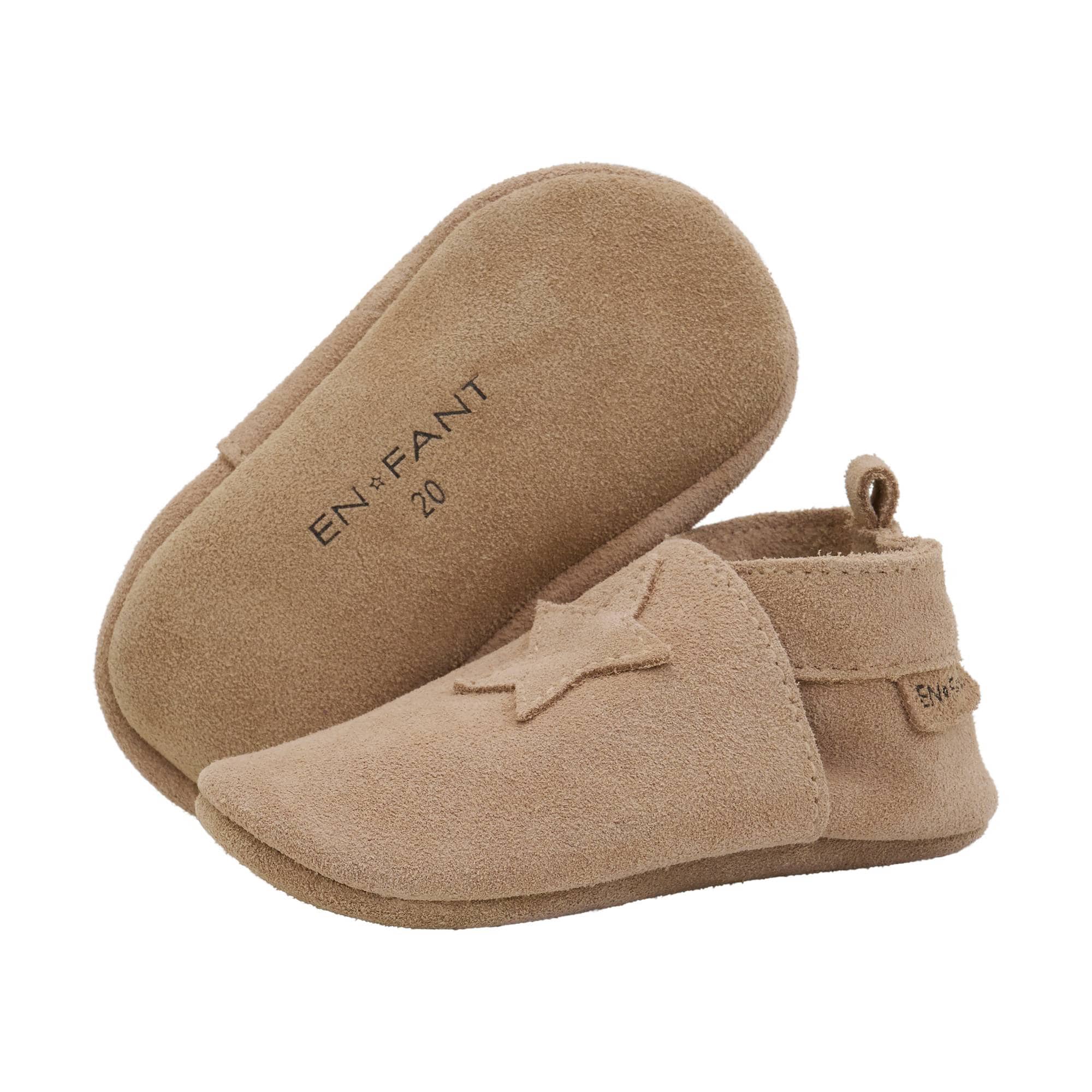 Hausschuhe, EN FANT, Beige – Besonderheit: Gummizug in der Schuhöffnung erleichtert das An- und Ausziehen