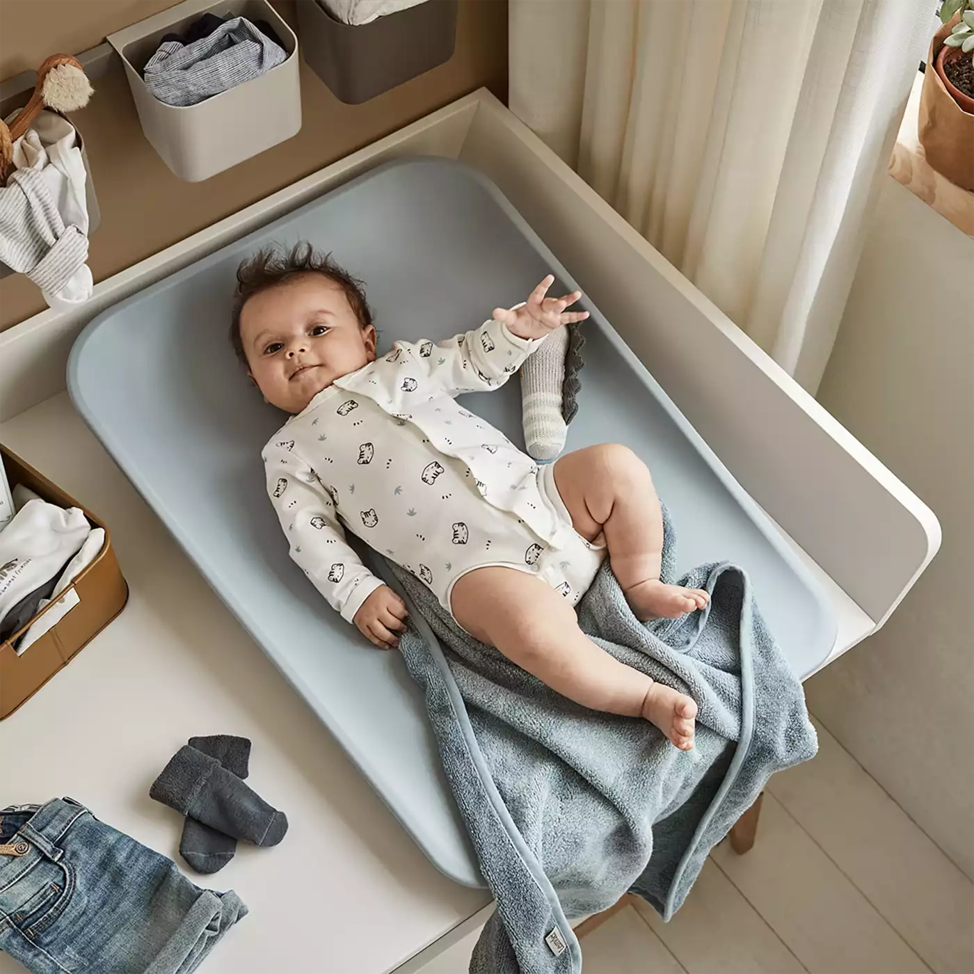 Wickelunterlagen, Leander, Blau – Produktansicht