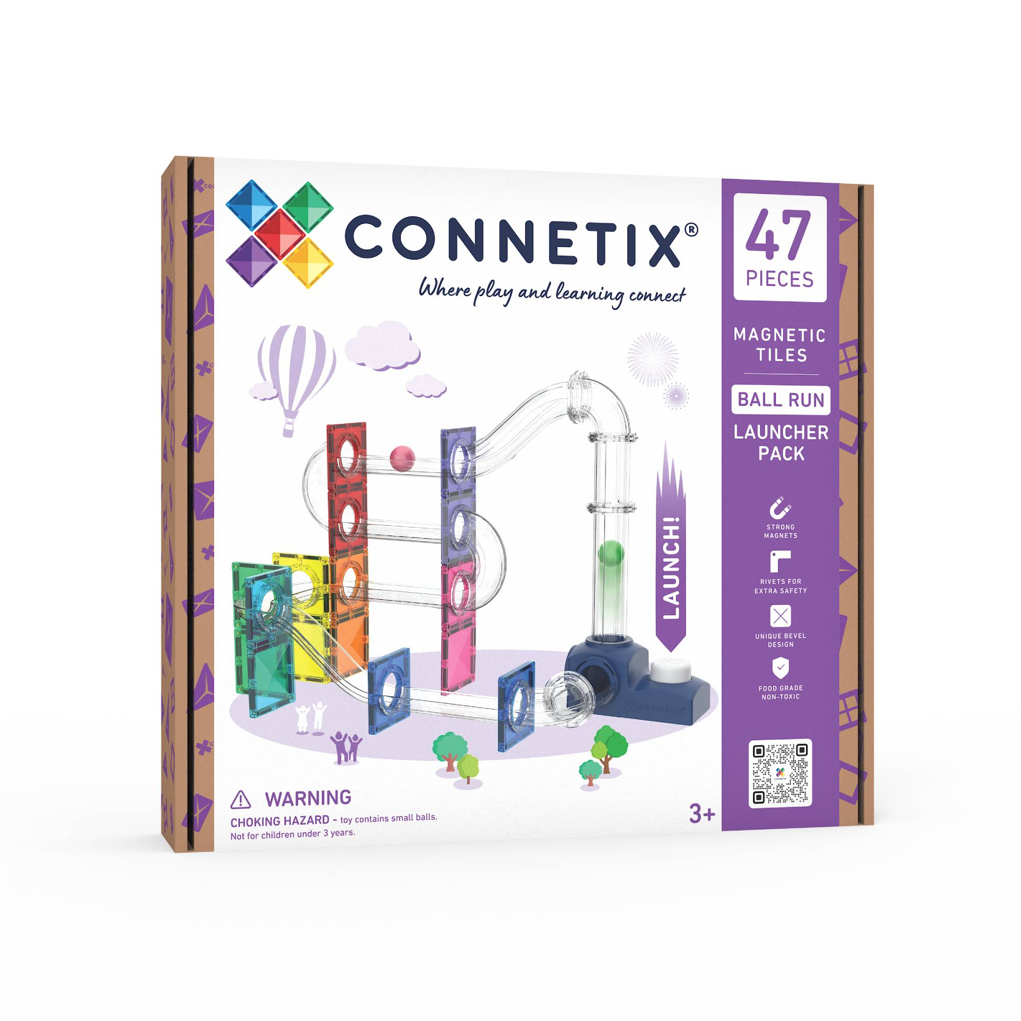 Kugelbahn, Connetix, Lila – Produktansicht