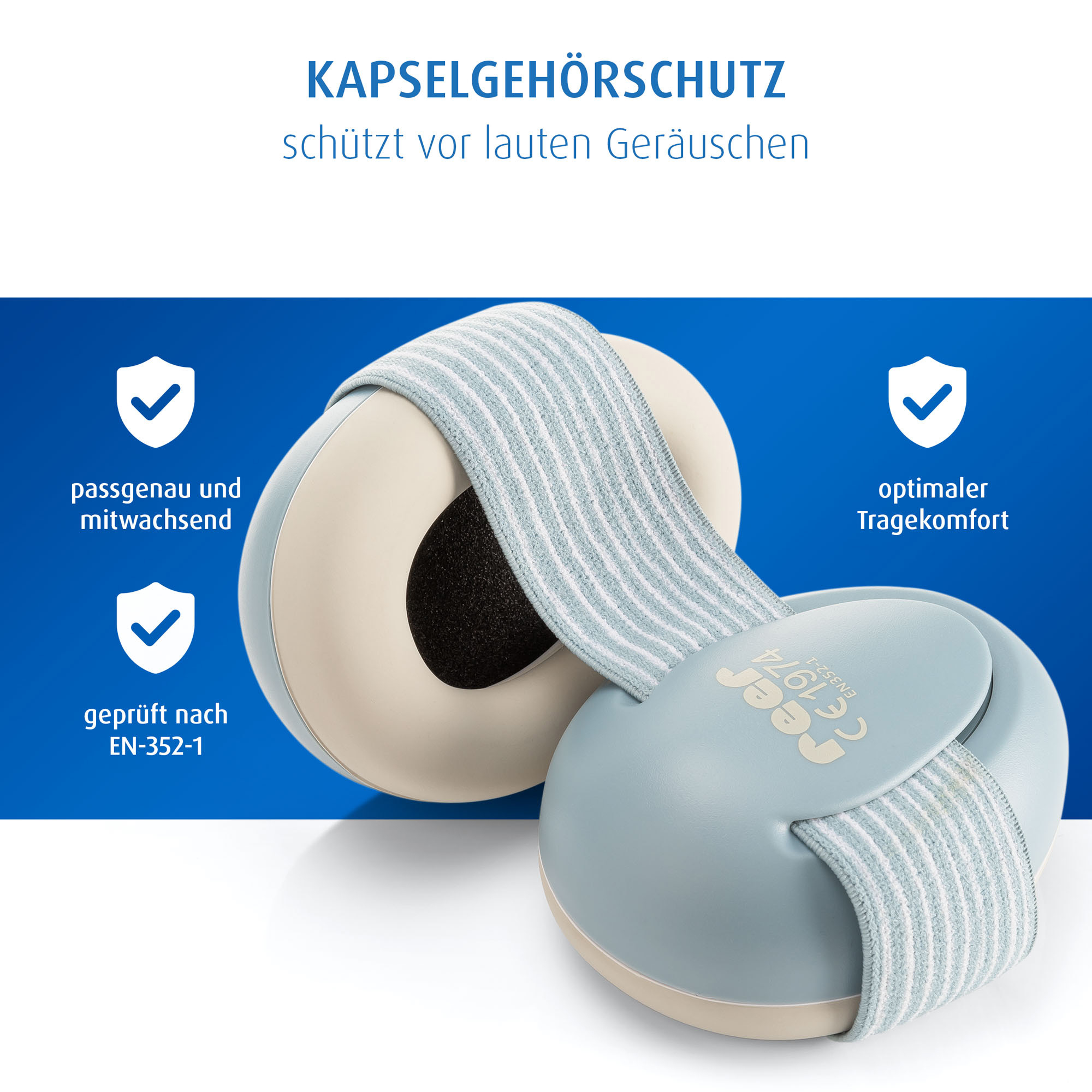 Gehörschutz, reer, Blau – Produktansicht
