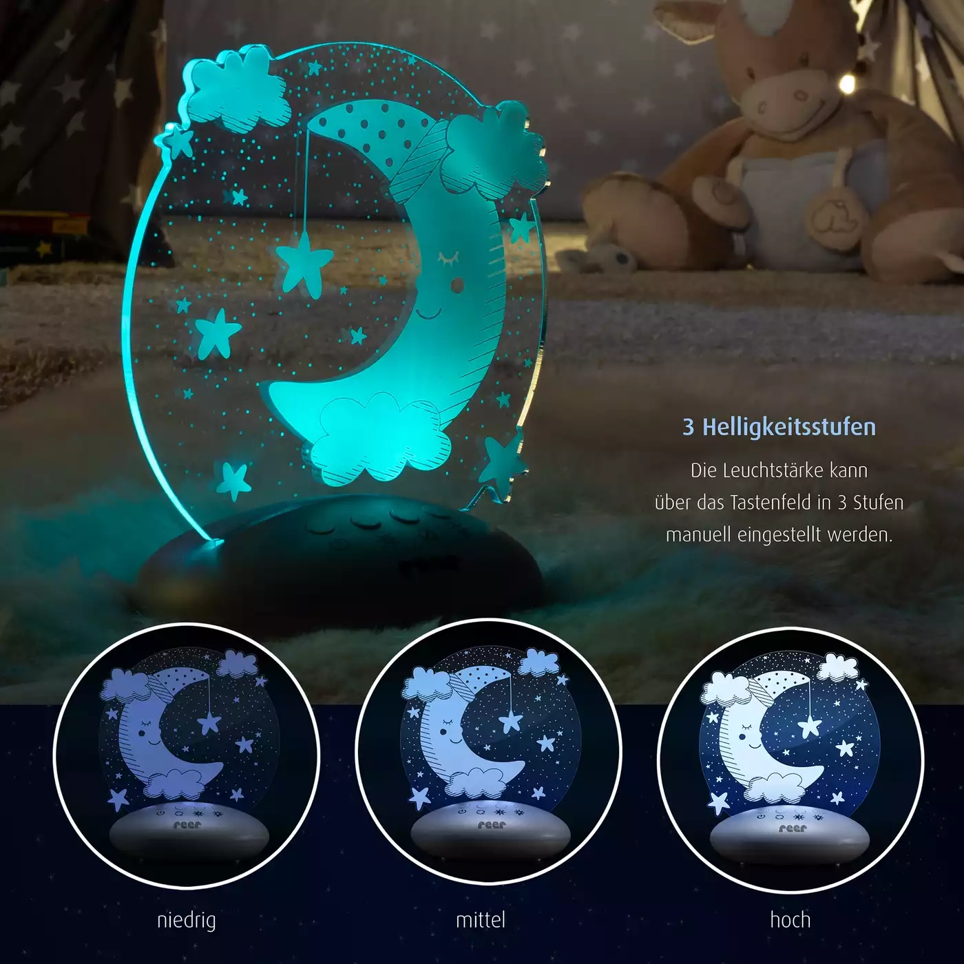 Nachtlichter, reer, Weiß – Produktansicht