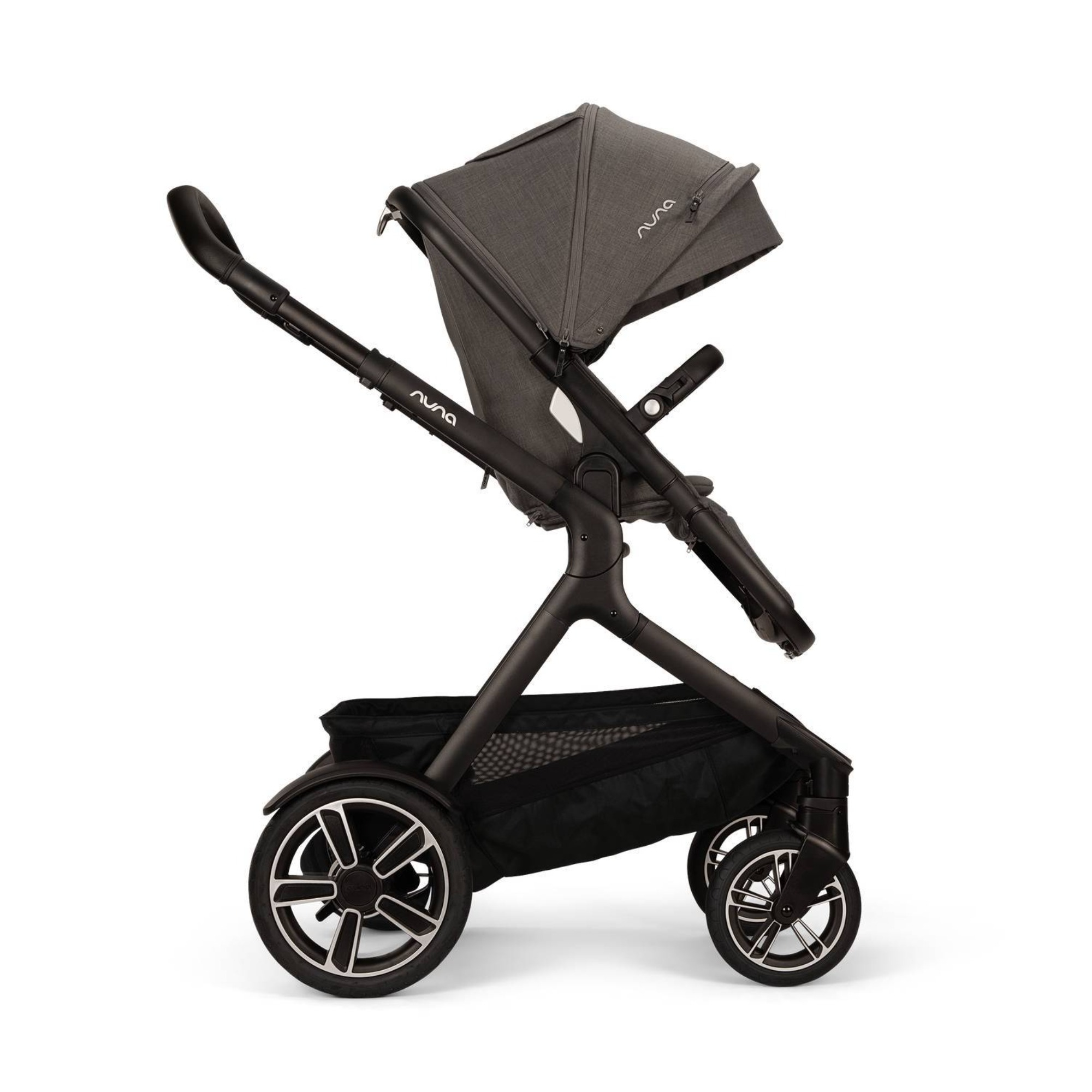 Kombi-Kinderwagen, nuna, Grau – Besonderheit: Kinderwagen – geeignet ab 6 Monate bis ca. 5 Jahre (22 kg)
