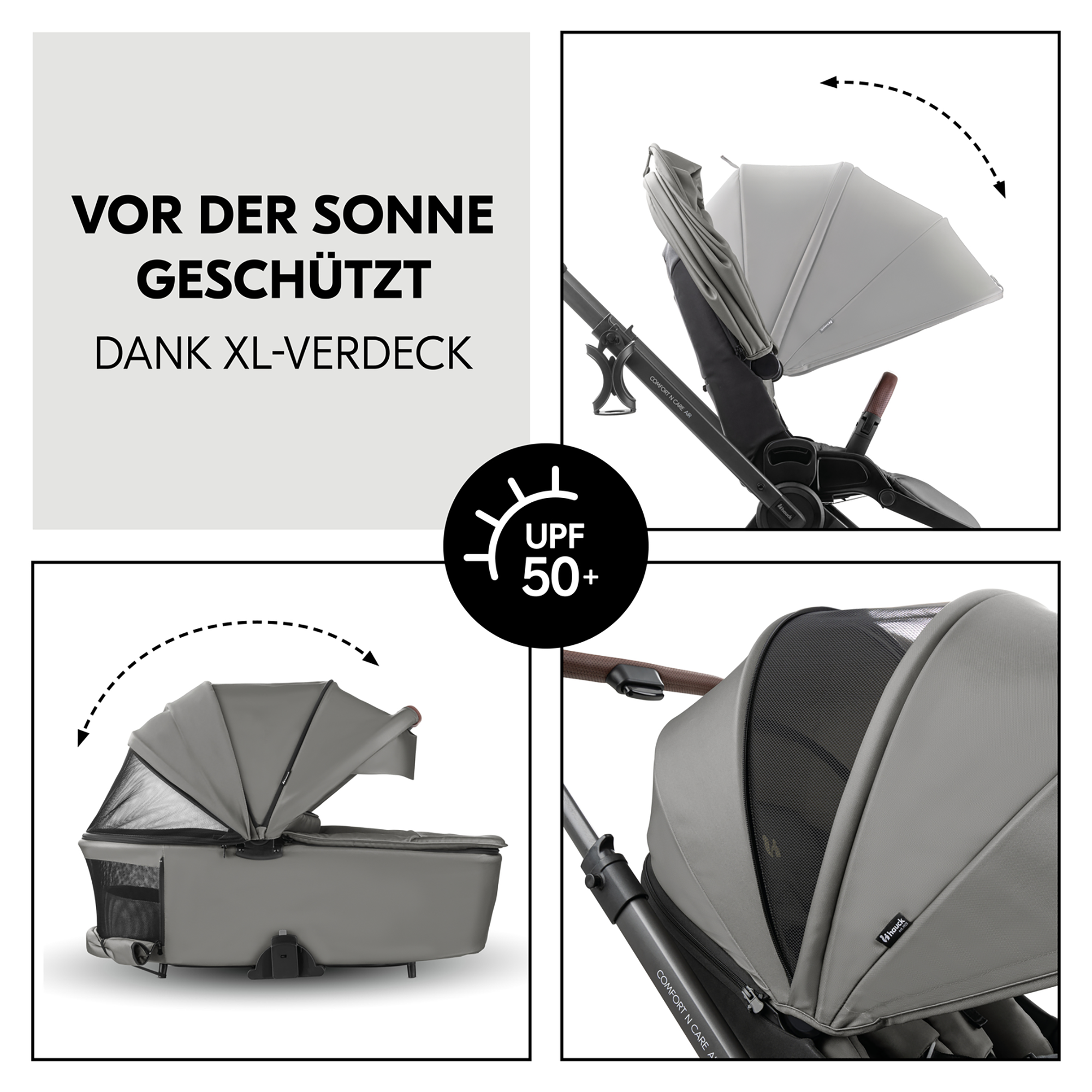 Kombi-Kinderwagen, hauck, Grau – Produktansicht