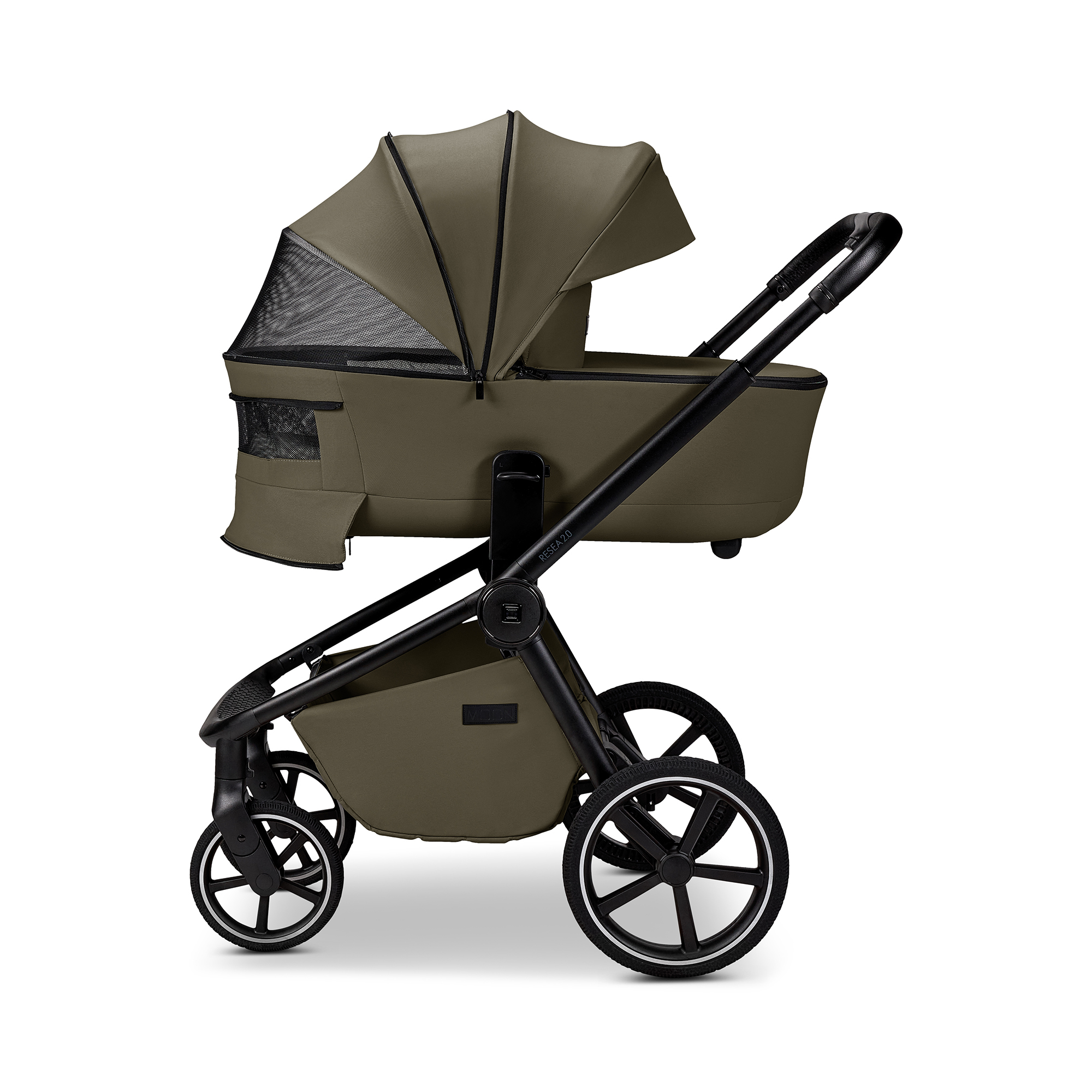 Kombi-Kinderwagen, MOON, Grün – Produktansicht