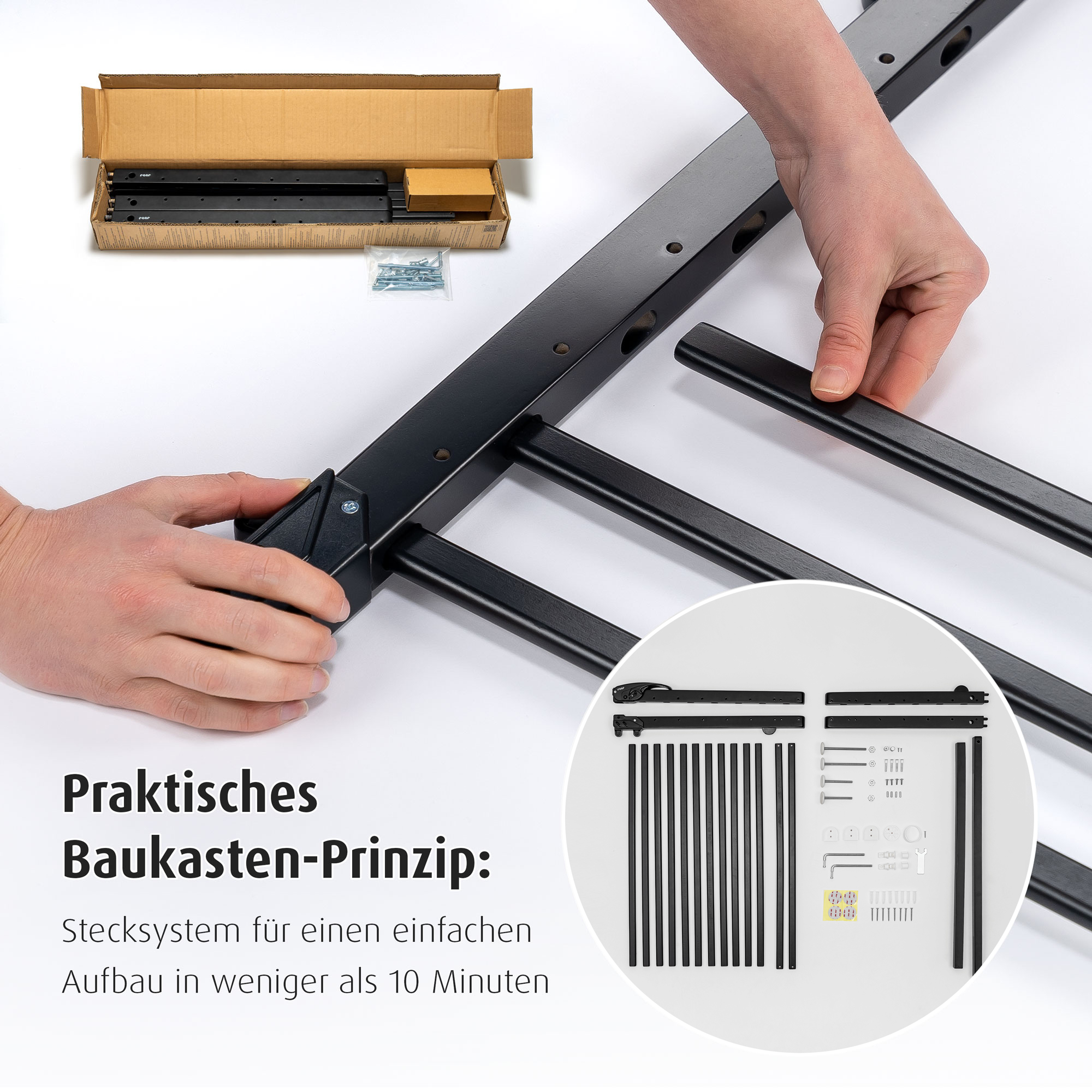 Tür- & Treppenschutzgitter, reer, Schwarz – Produktansicht