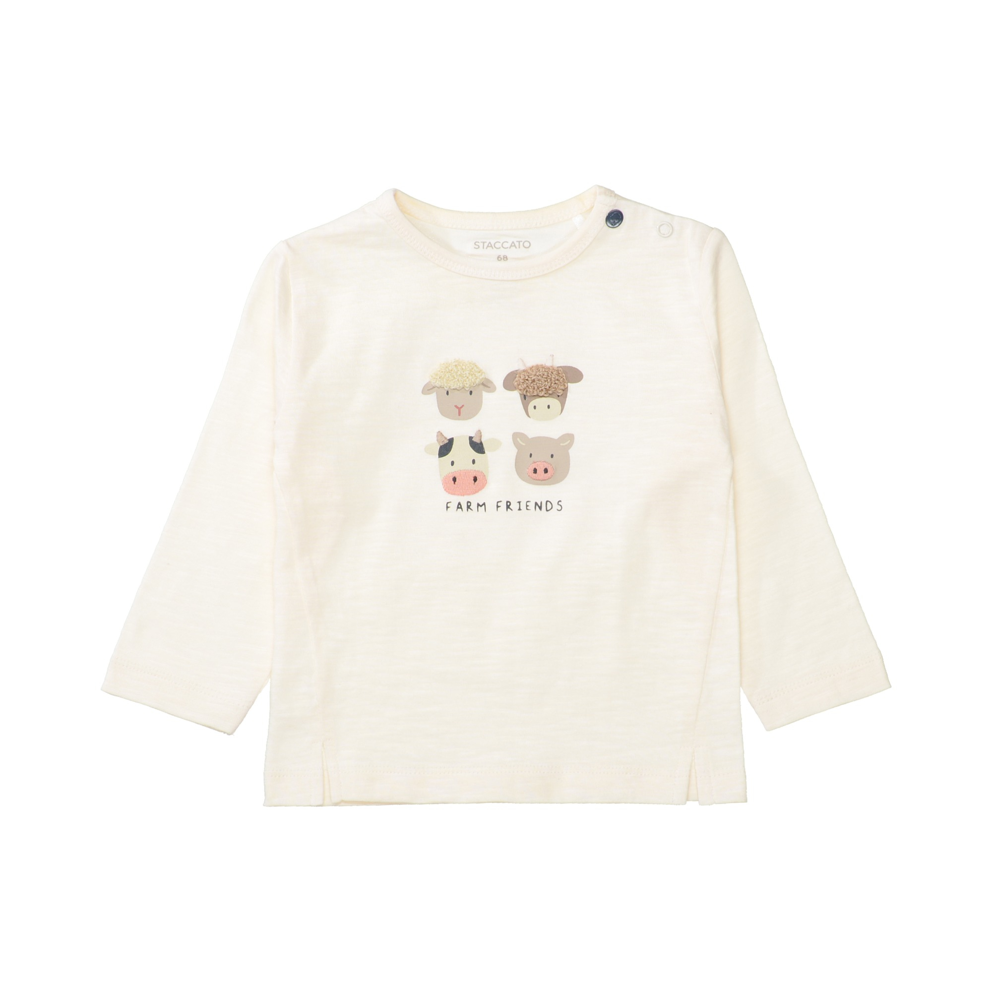 Langarmshirts, STACCATO, Beige – Besonderheit: aus 100% Baumwolle