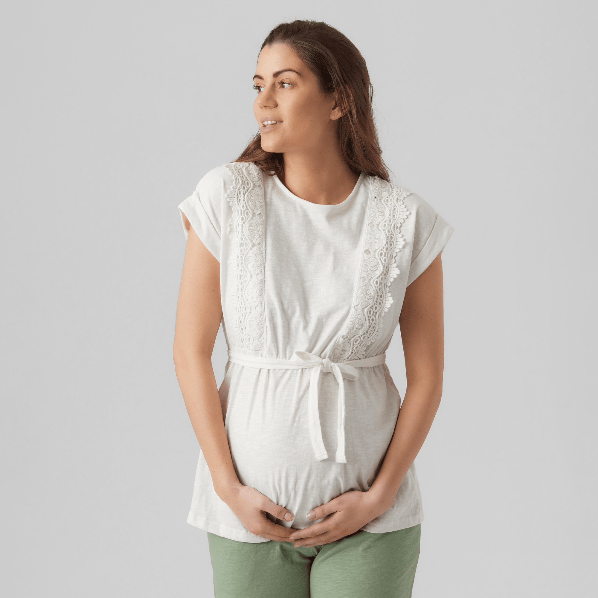 Umstandsoberteile, Mamalicious, Weiß – Besonderheit: Stillfunktion mit 2 überlappenden Lagen