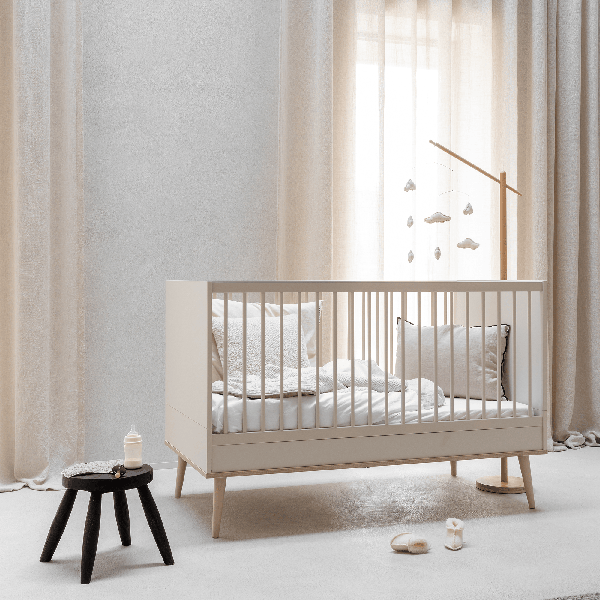 Gitterbetten, Quax, Beige – Besonderheit: höhenverstellbar