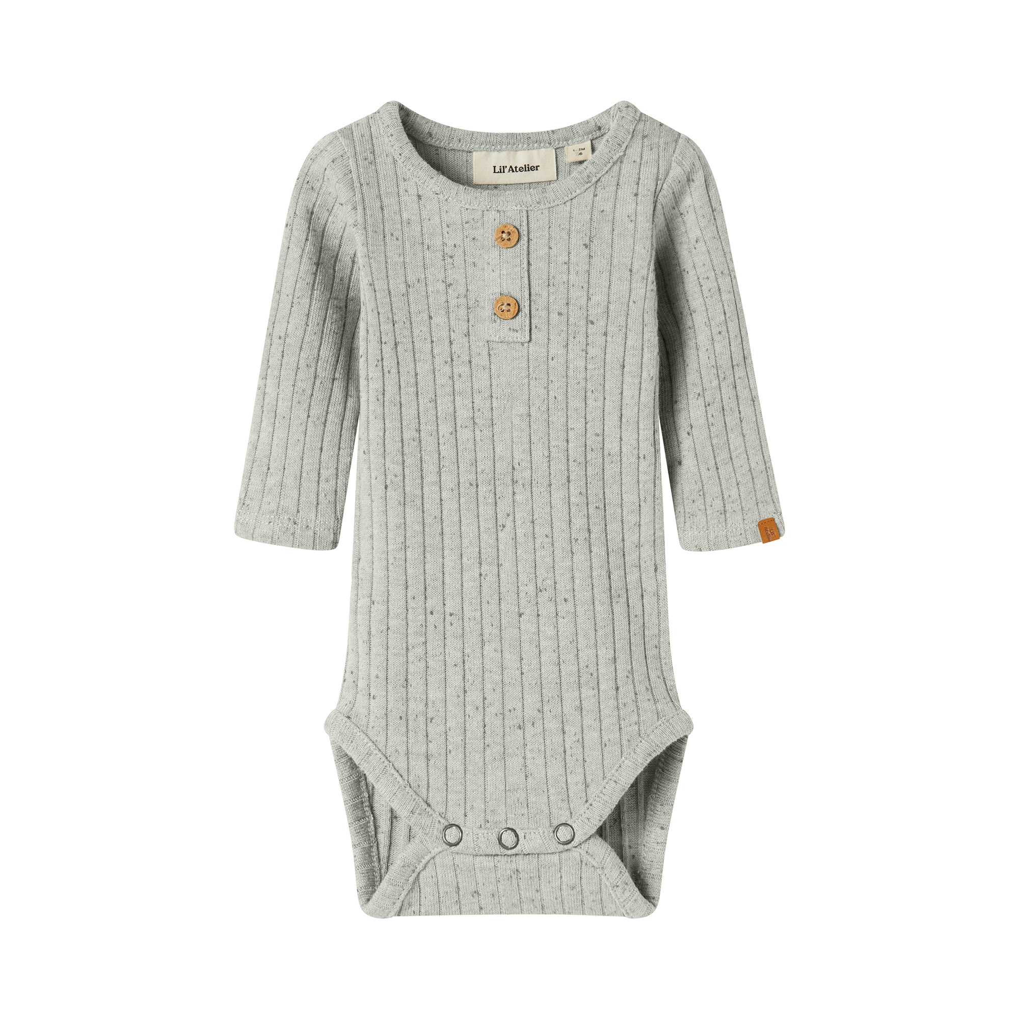 Langarmbodys, Lil' Atelier, Beige – Besonderheit: aus 60% Baumwolle
