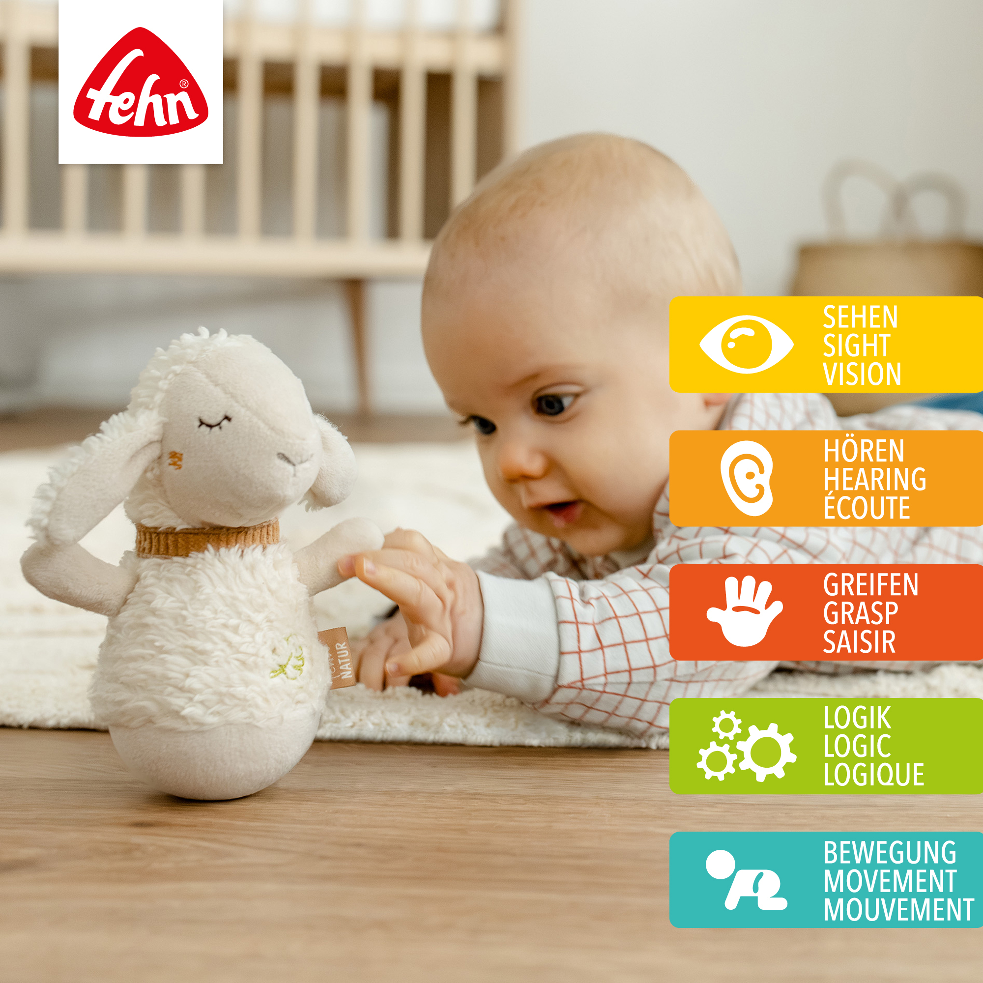 Kuscheltiere, fehn, Weiß – Produktansicht