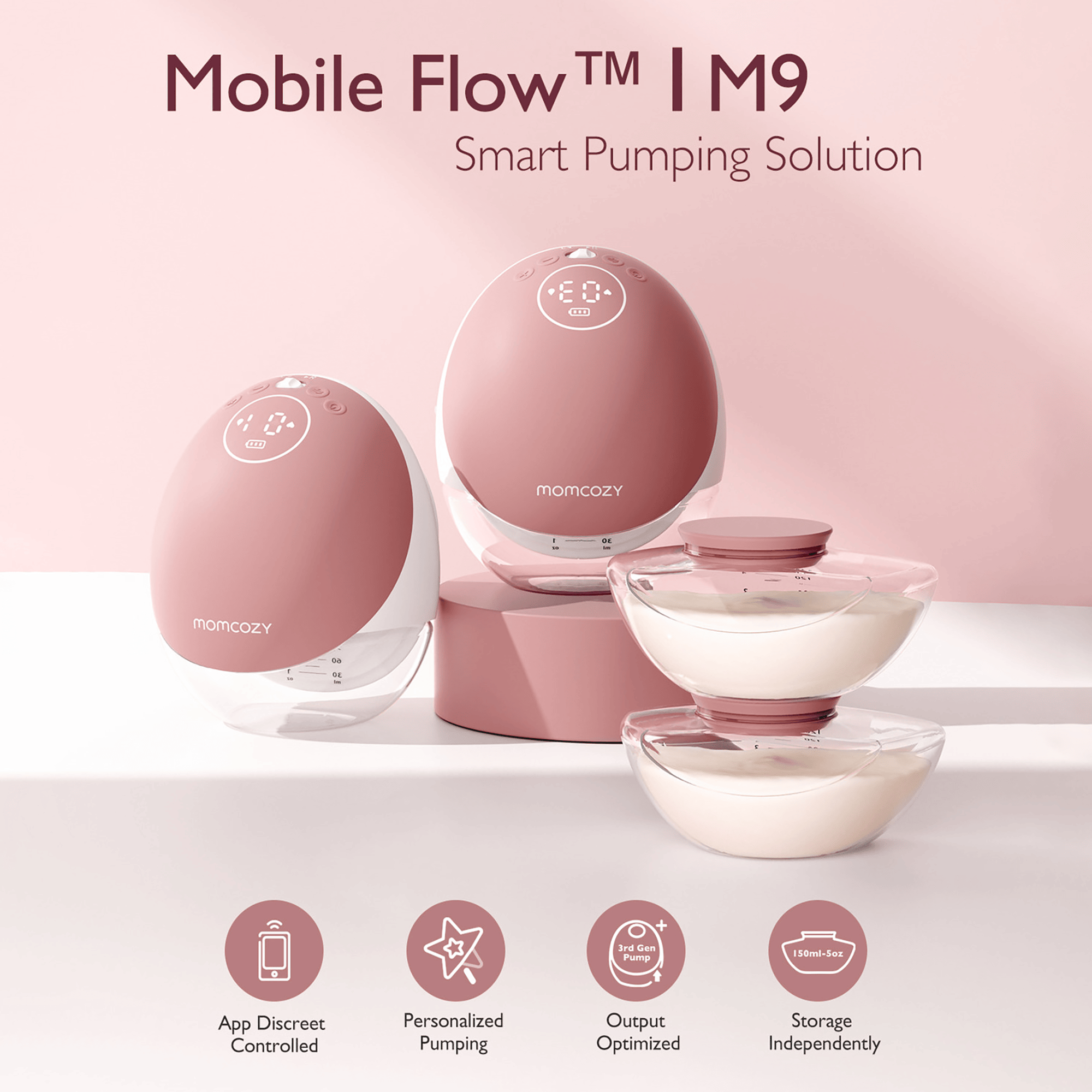 Milchpumpen, momcozy, Pink – Produktansicht